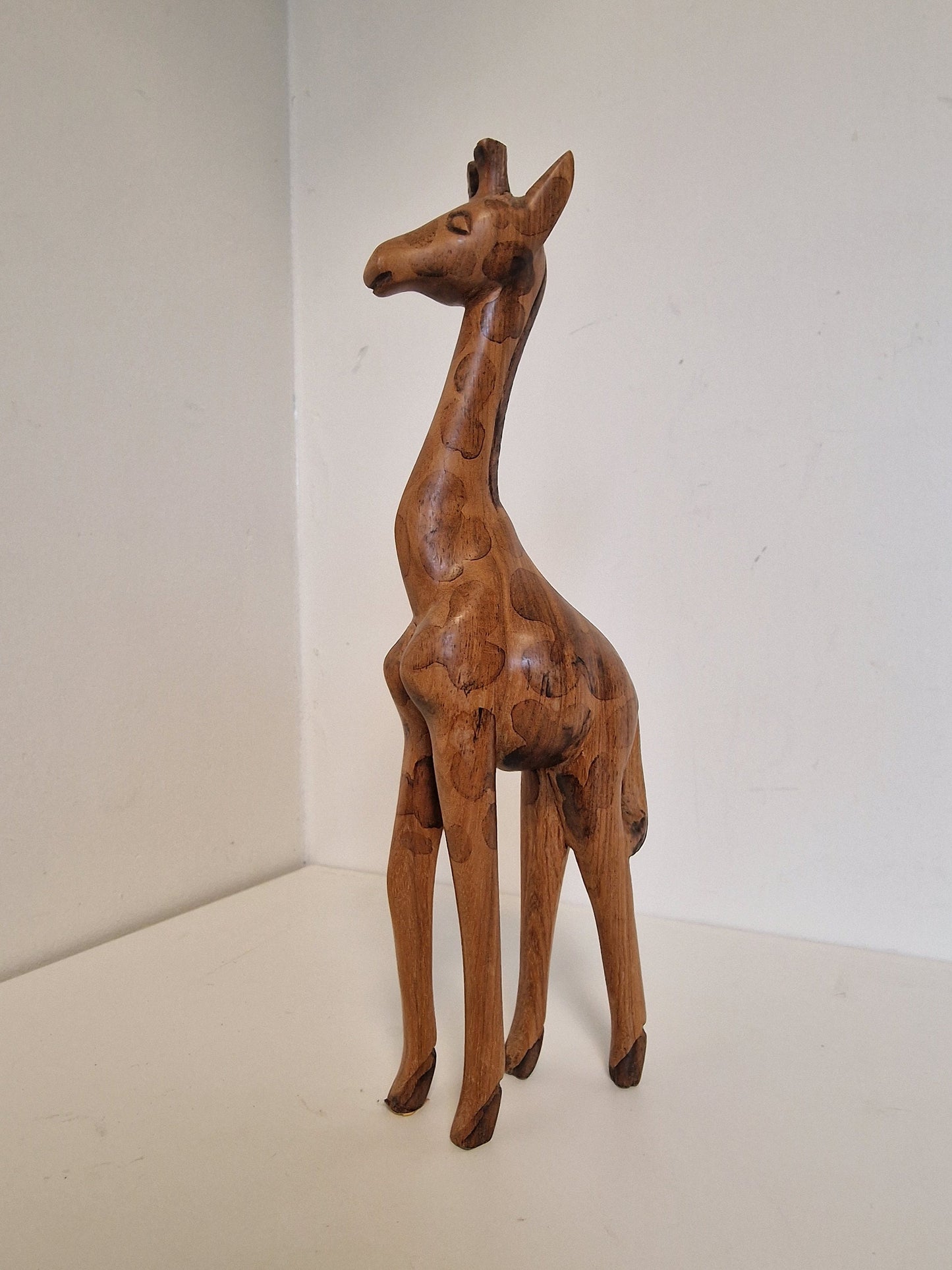 Giraffe old library figure figurine statue beeldje boekenkast bibliotheek  wood 40's hout vintage midcentury