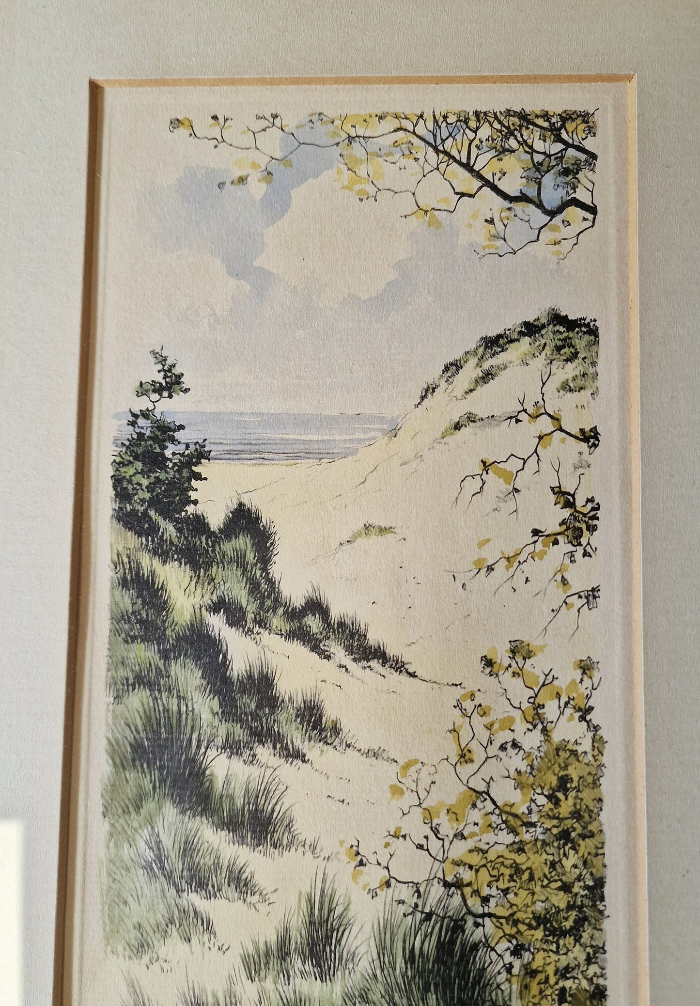 Gerard van Berkel Dutch Coast Print, Mixed Media, Signed