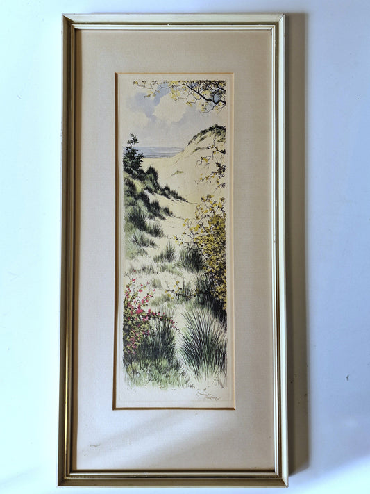 Gerard van Berkel Dutch Coast Print, Mixed Media, Signed