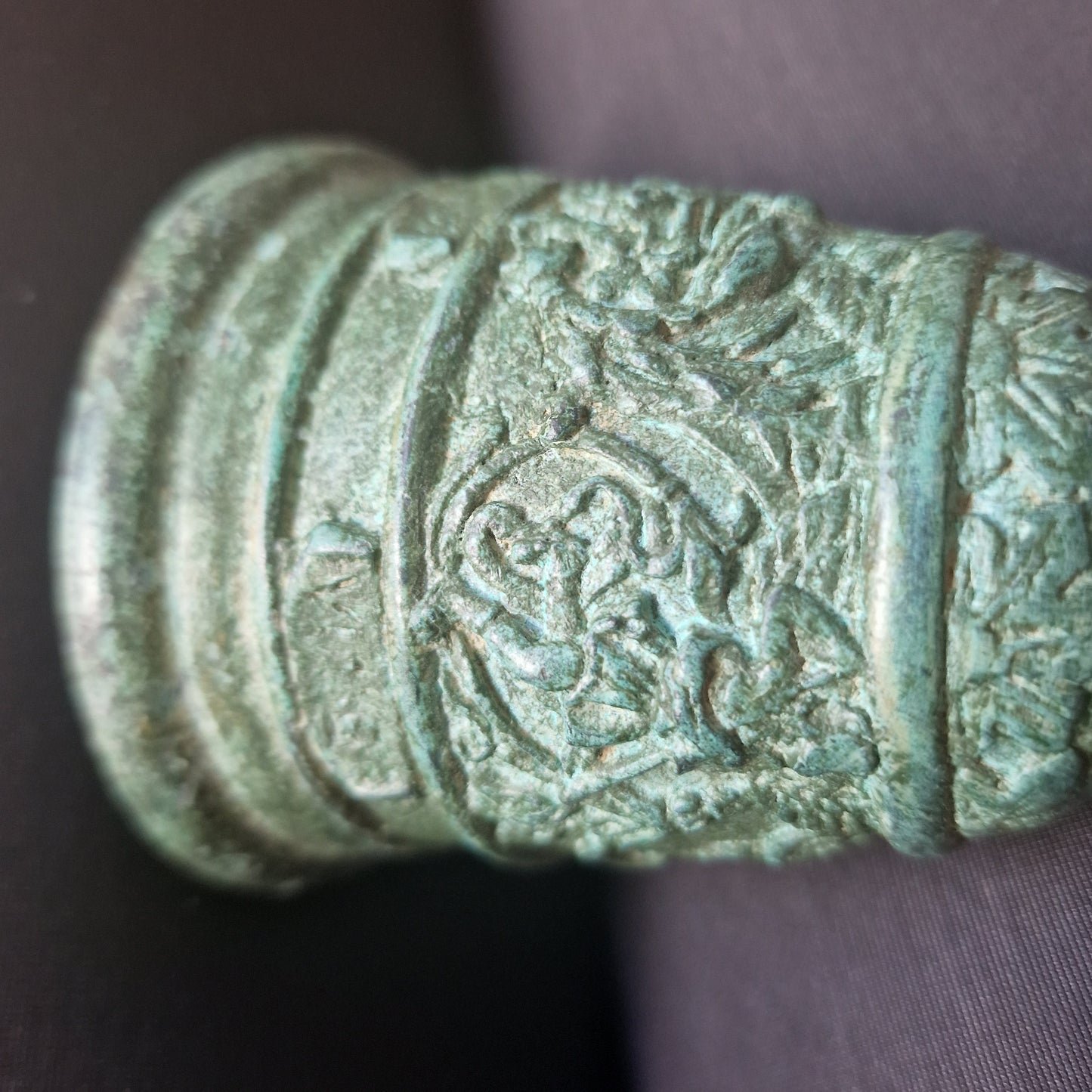 Antique Bronze Meditation Bell, Eastern Asian Decor