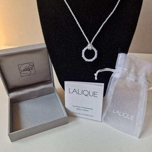LALIQUE France crystal kristallen necklace  with pendant designer opaline ketting opalin