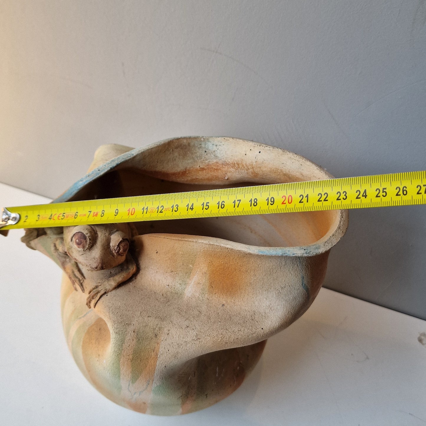 Lies van Vlijmen Raku Vase – Dutch Artist Frog Sculpture