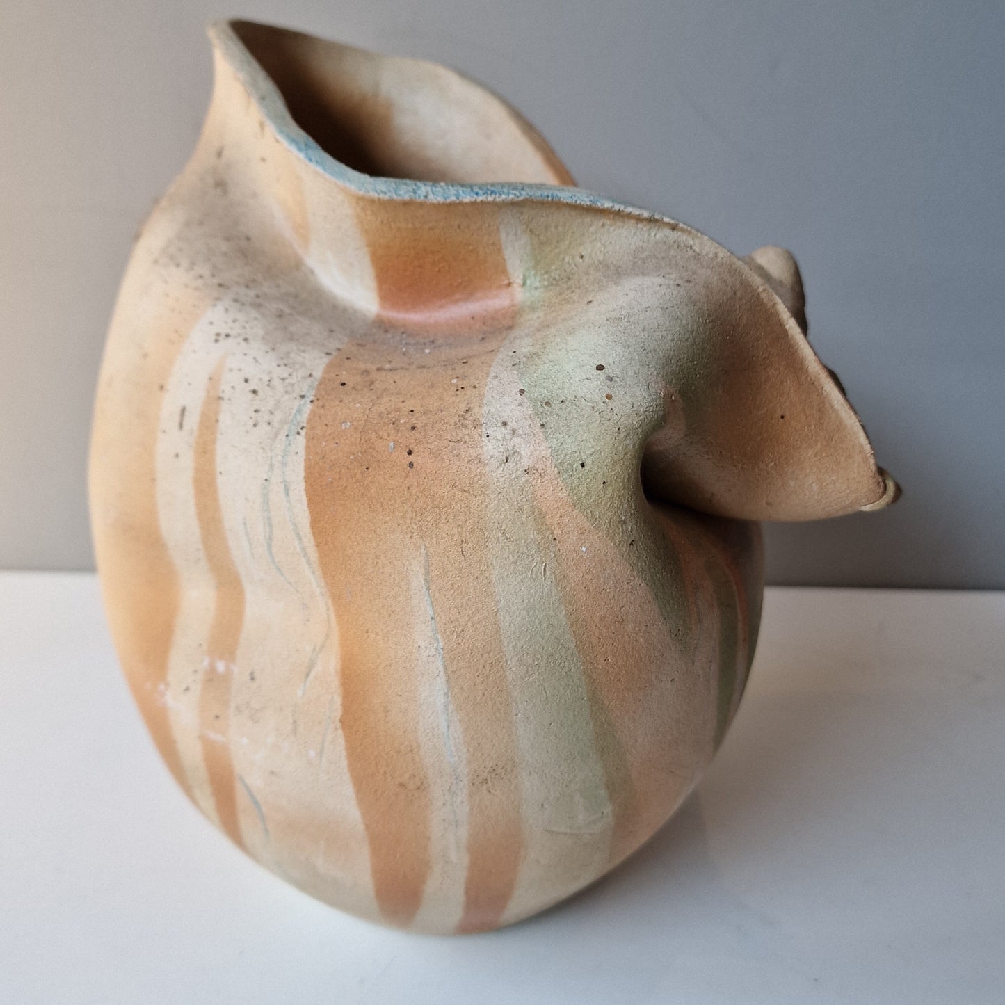 Lies van Vlijmen Raku Vase – Dutch Artist Frog Sculpture