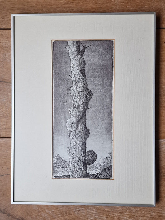 Joep Hommerson, Surrealism/ Magical realism, Dutch  - ets, etch framed, dutch painter