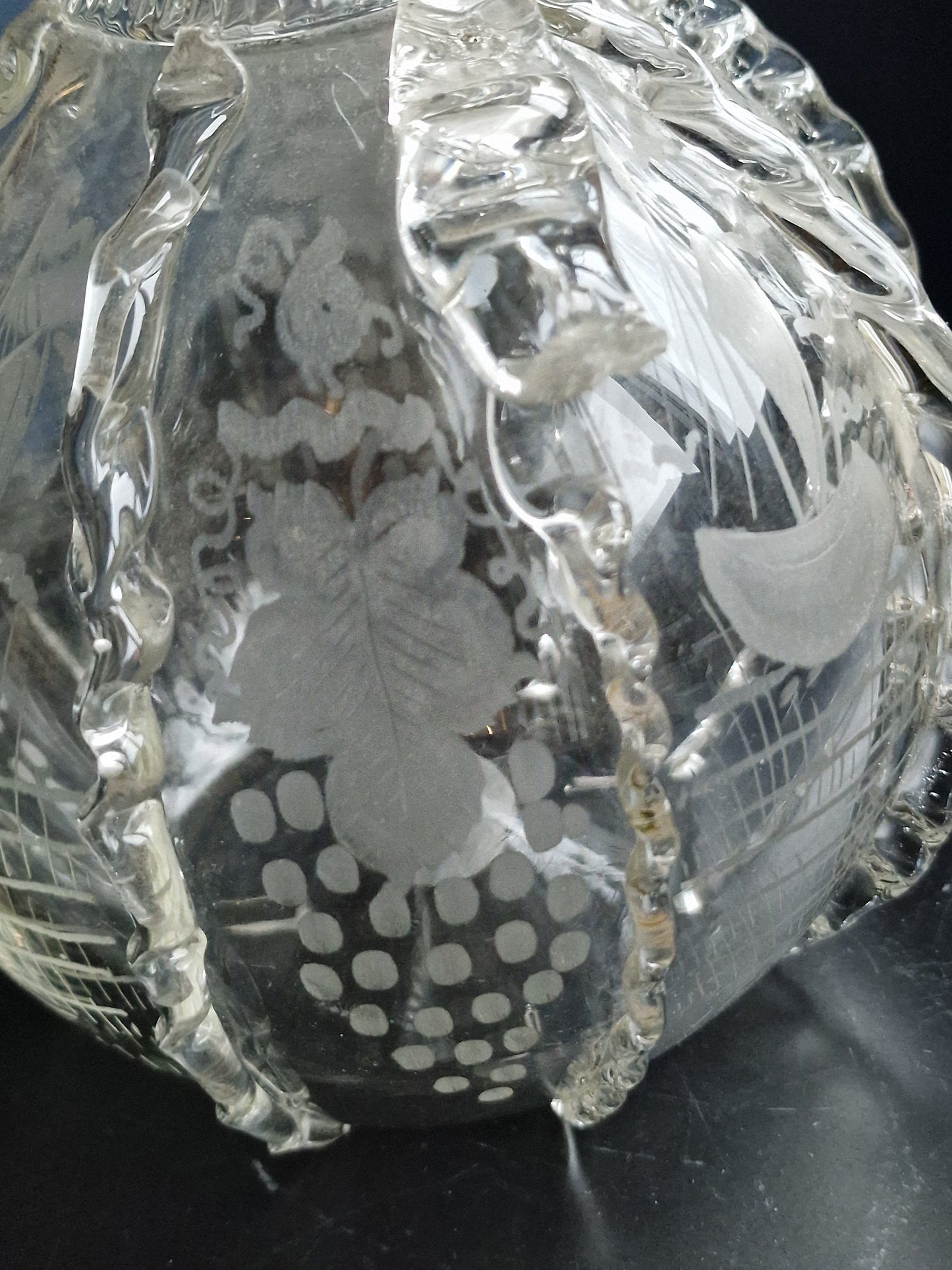 antieke Glazen bruidsfles, 19e eeuw  Hollandse friesche cultuur, dutch brides flask karaf