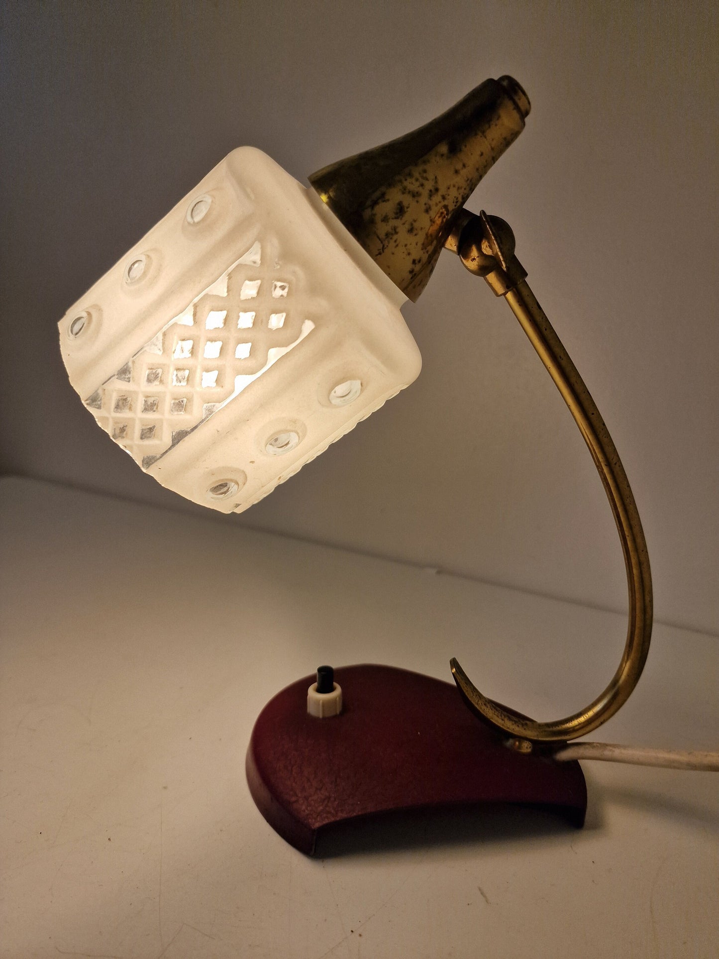 TEMDE Swiss Vintage 50s Table Lamp, Mid-Century Bedside Light