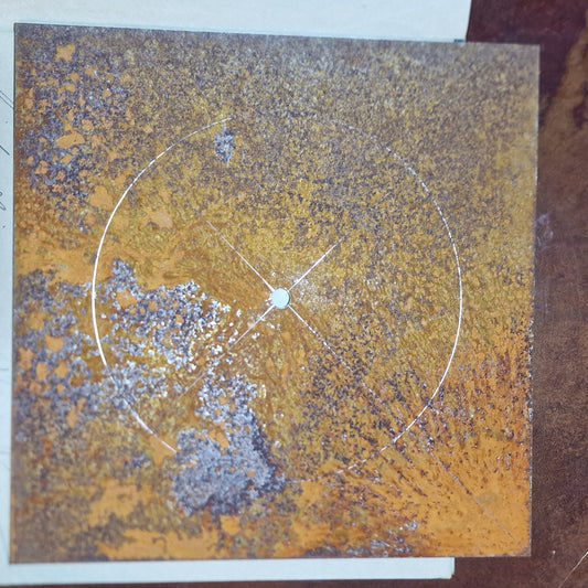 Signed Art Steel Plate, Opus Stahlplatte, Hingsmartin, Limited Edition