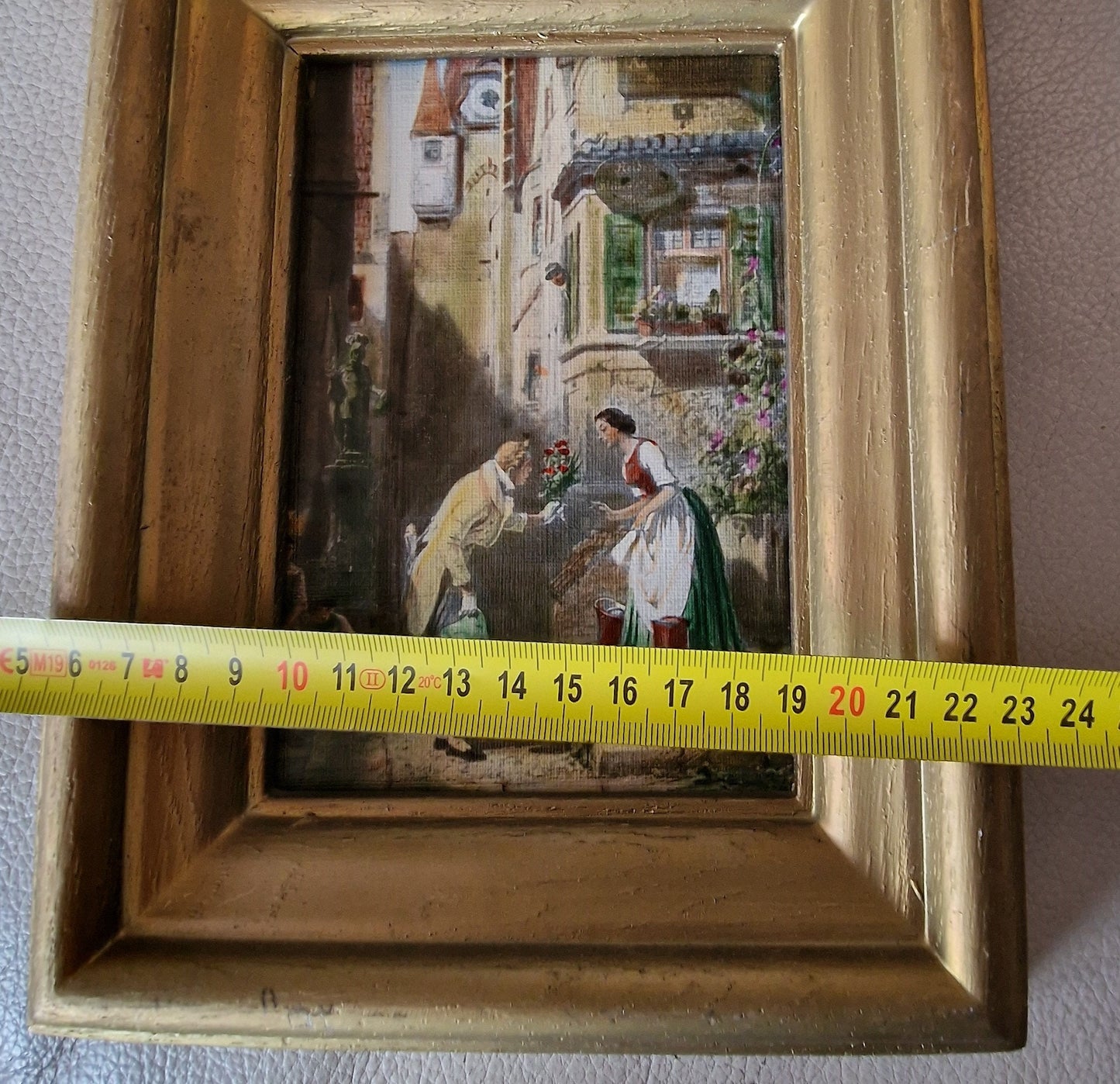 Framed Oil Painting on Panel, After Carl Spitzweg, German Art