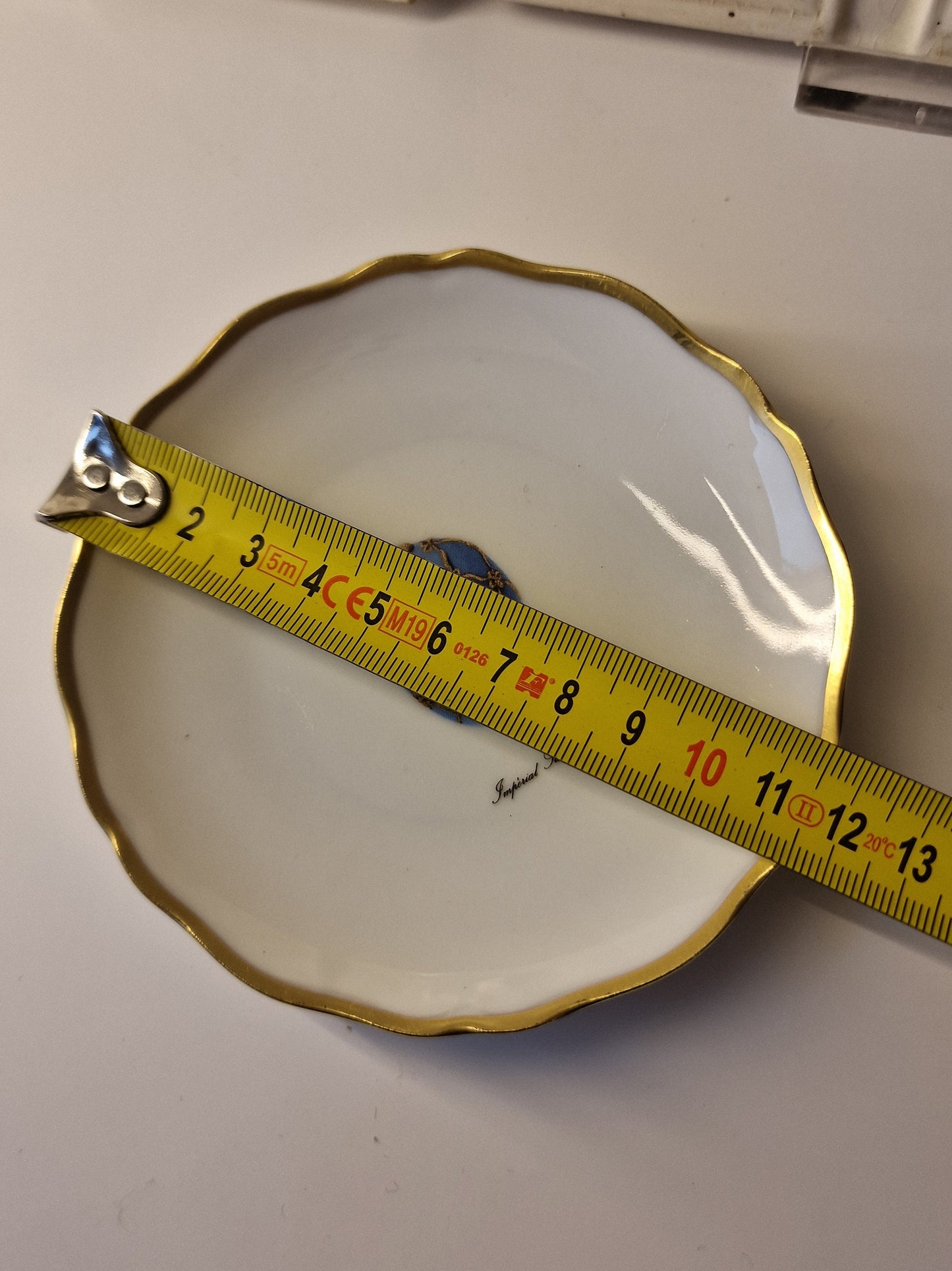 Porcelain Gilt Faberge Imperial Egg Dish, Limoges Jewelry Bowl