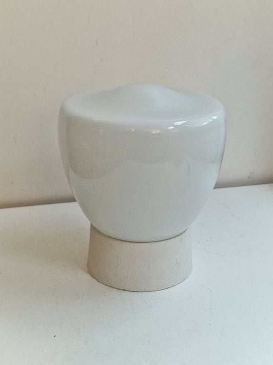 Art Deco Cream Glass Ceiling Lamp – Thabur, Niko Fixture