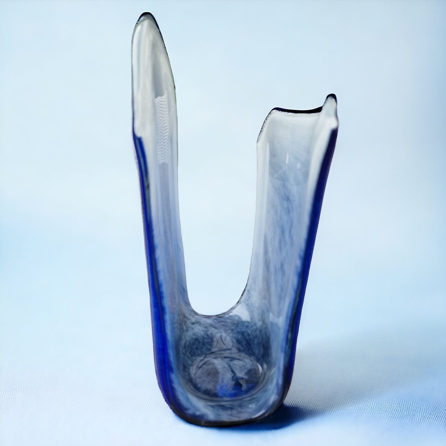Mihai Topescu Art Glass Magazine Rack, Signed Gallery Piece