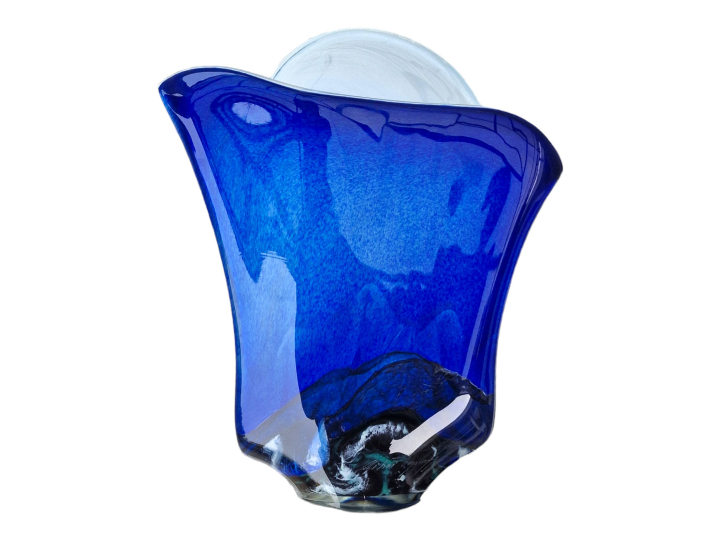 Mihai Topescu Art Glass Magazine Rack, Signed Gallery Piece