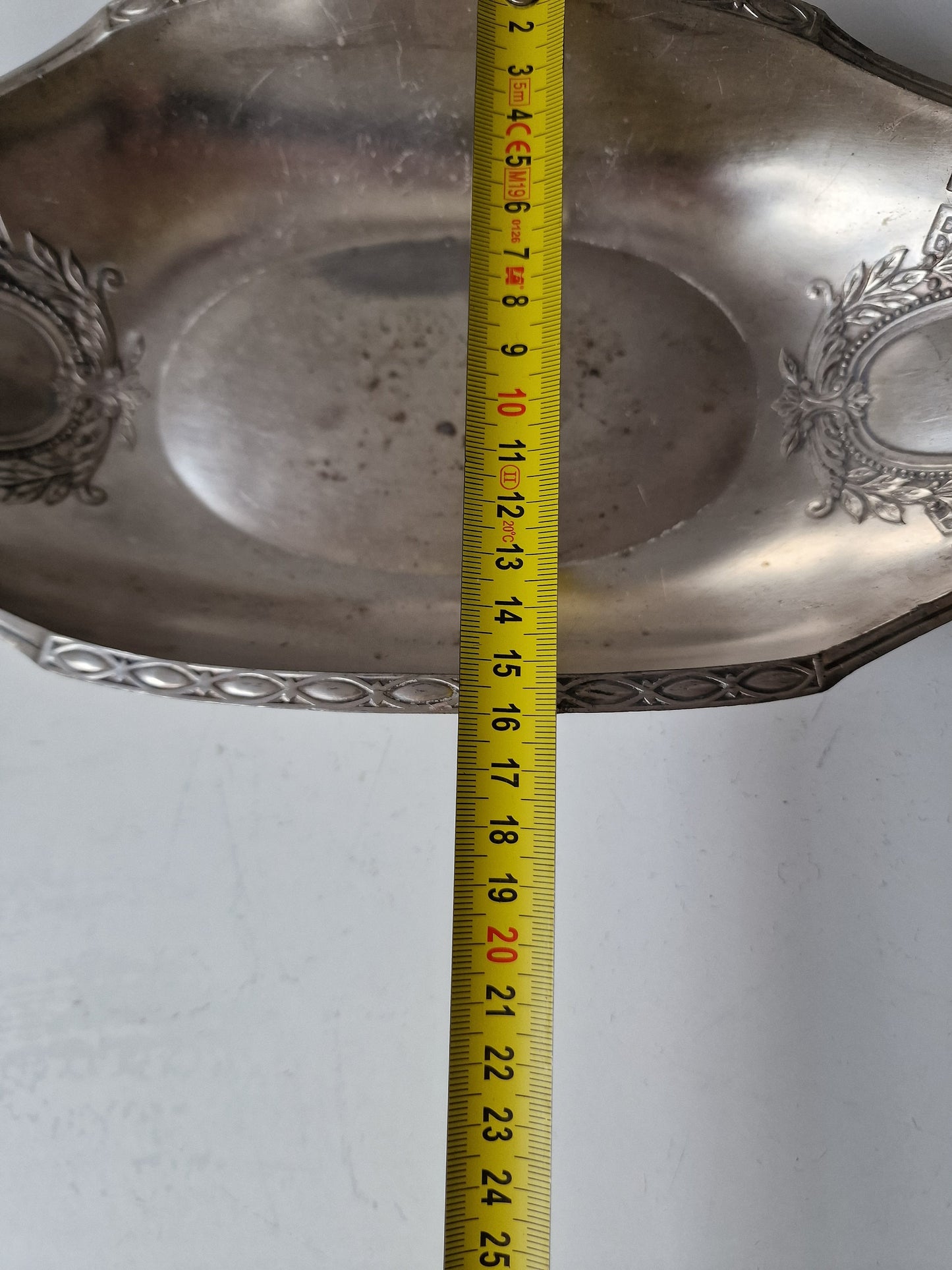Antique Jugendstil Silvered Tray, Art Nouveau Platter, Germany 1900-1910