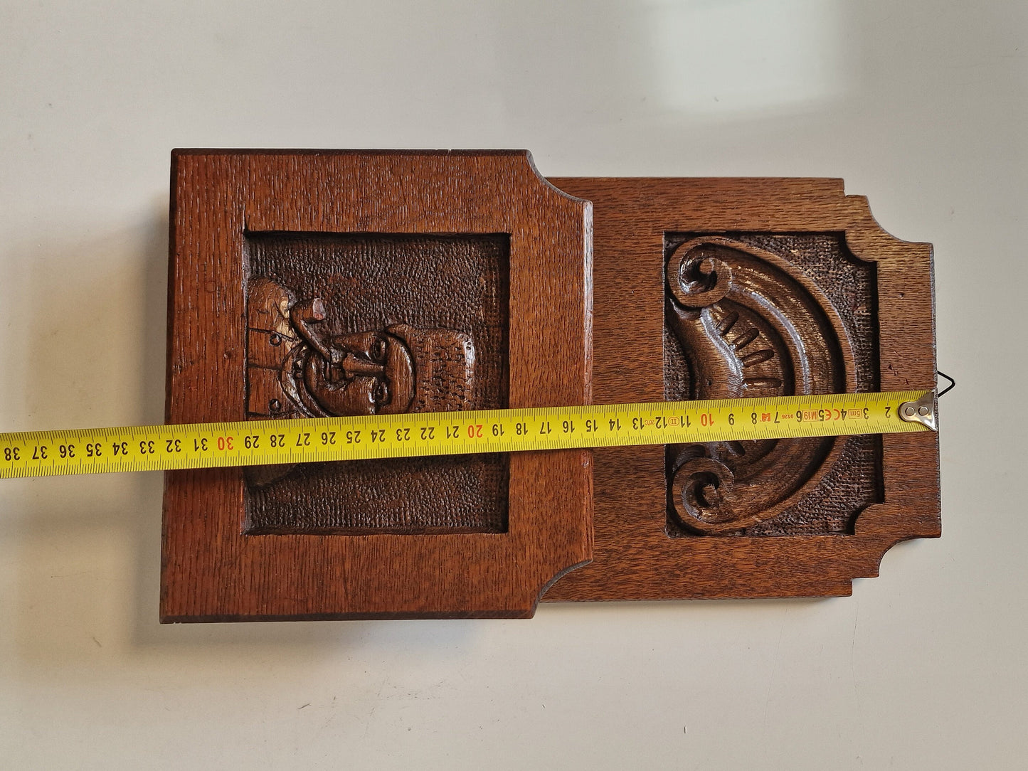 Handmade Frysian Kerfsnede Wood Magazine Rack, Art Nouveau
