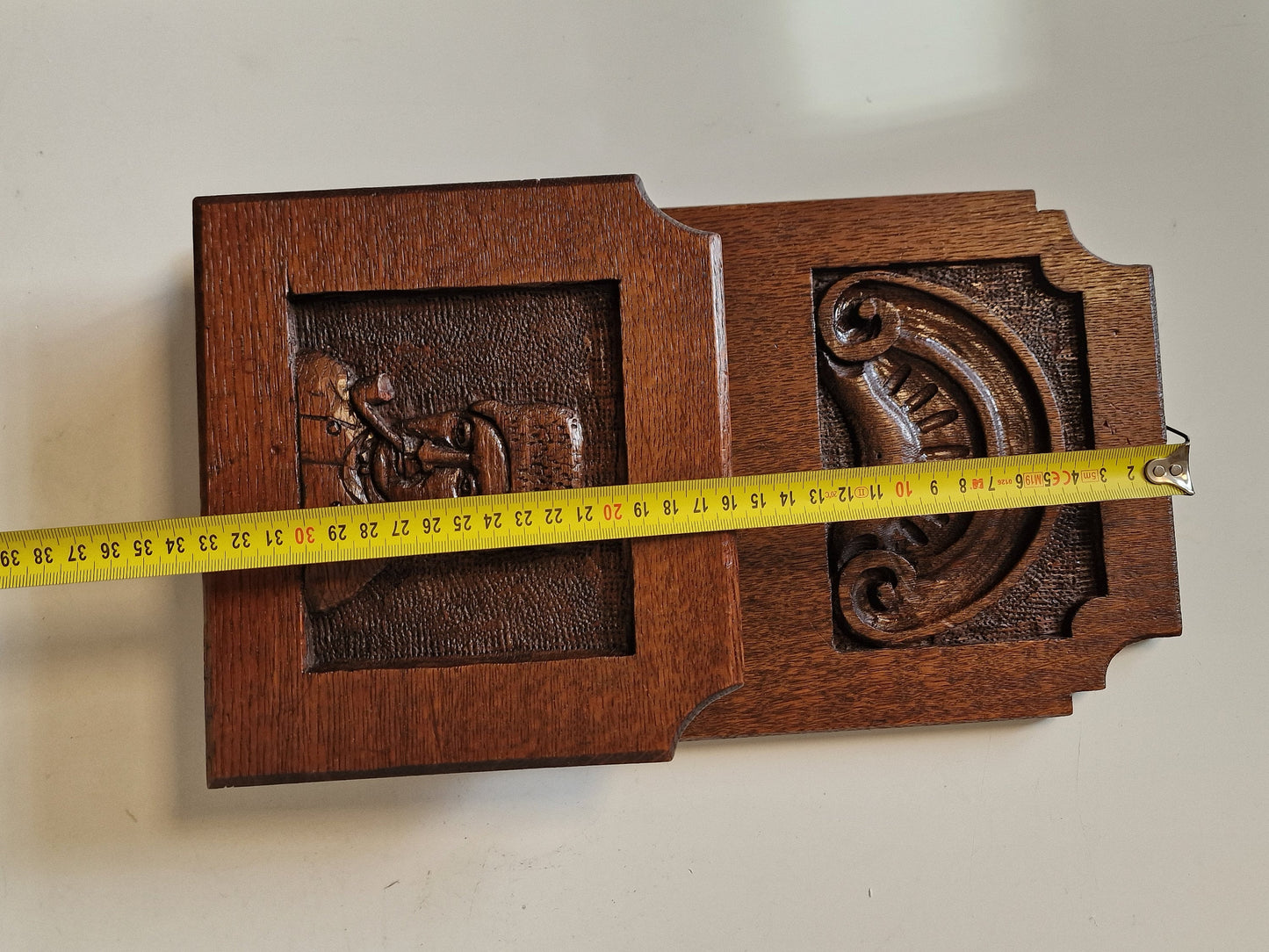 Handmade Frysian Kerfsnede Wood Magazine Rack, Art Nouveau