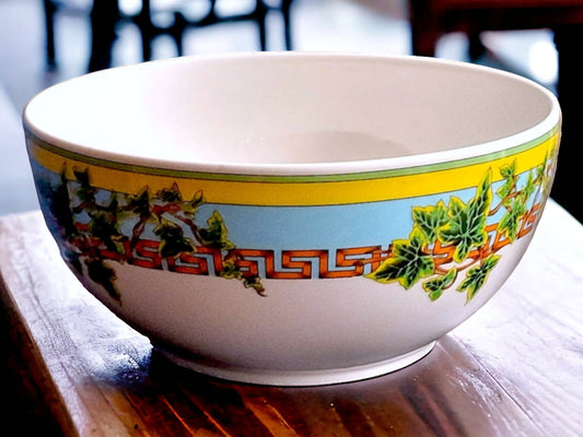 XXL Versace Rosenthal Salad Bowl, Ivy Leaves Passion Design