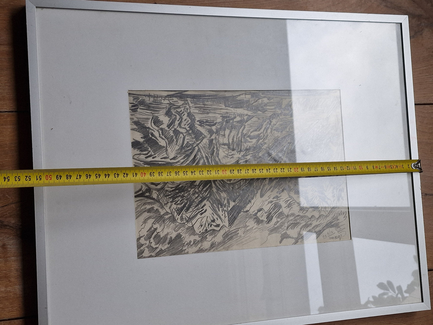 Charles Eyck Pencil Drawing, Mountainview on Locarno, Swiss Art