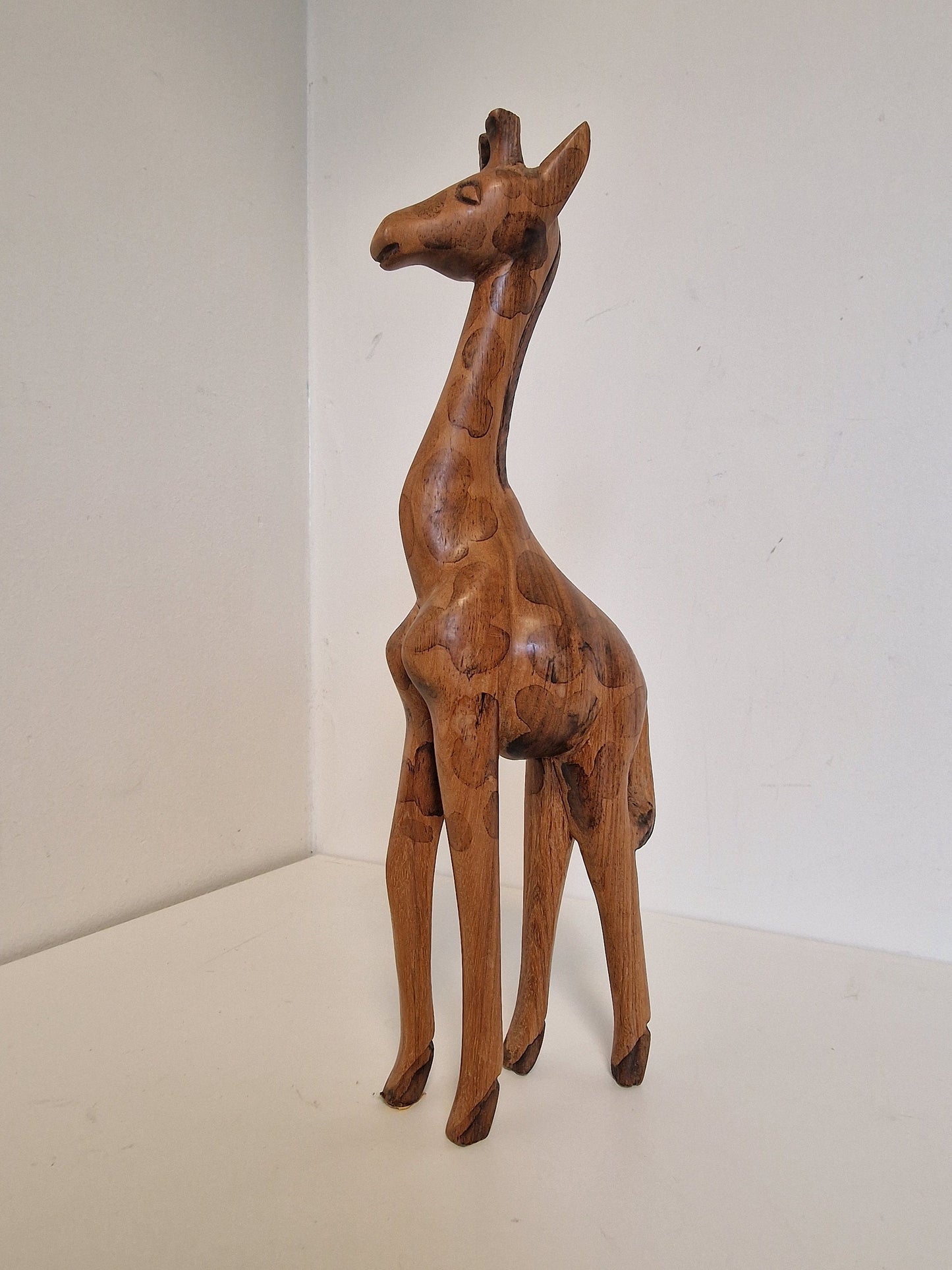 Giraffe old library figure figurine statue beeldje boekenkast bibliotheek  wood 40's hout vintage midcentury