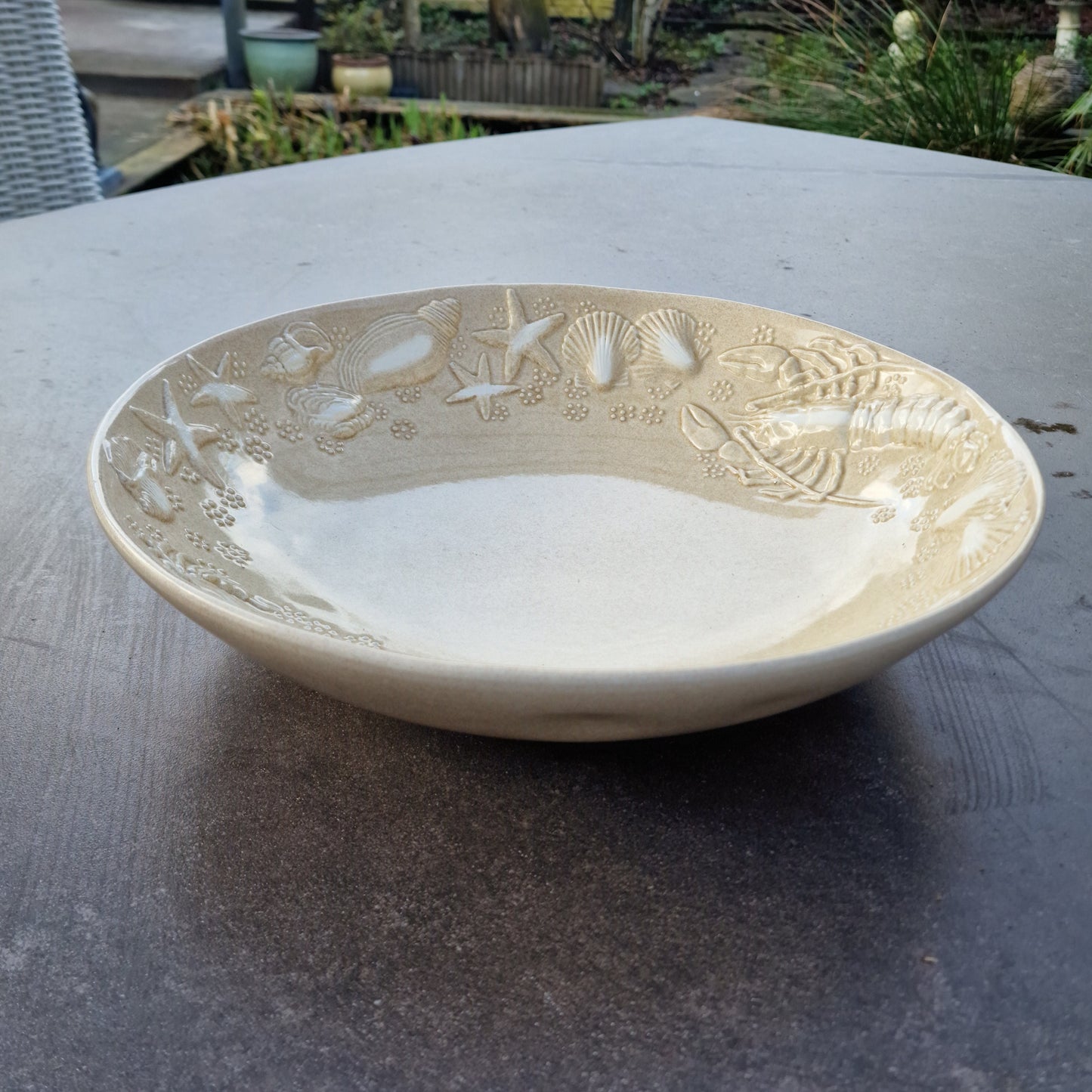 Christian Dior XL Seafood Platter Bowl, Lobster Design, Retired exclusive very large bowl