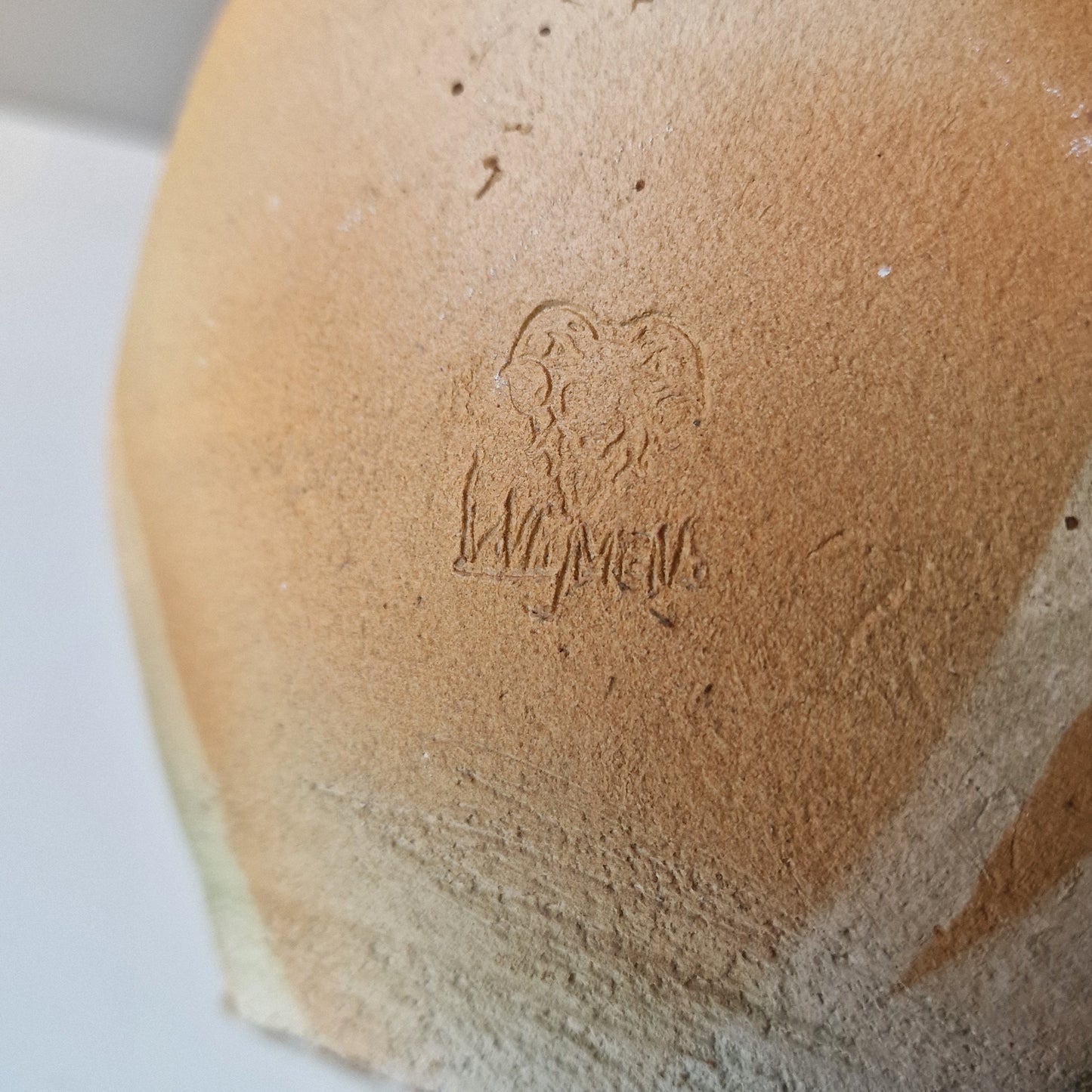 Lies van Vlijmen Raku Vase – Dutch Artist Frog Sculpture
