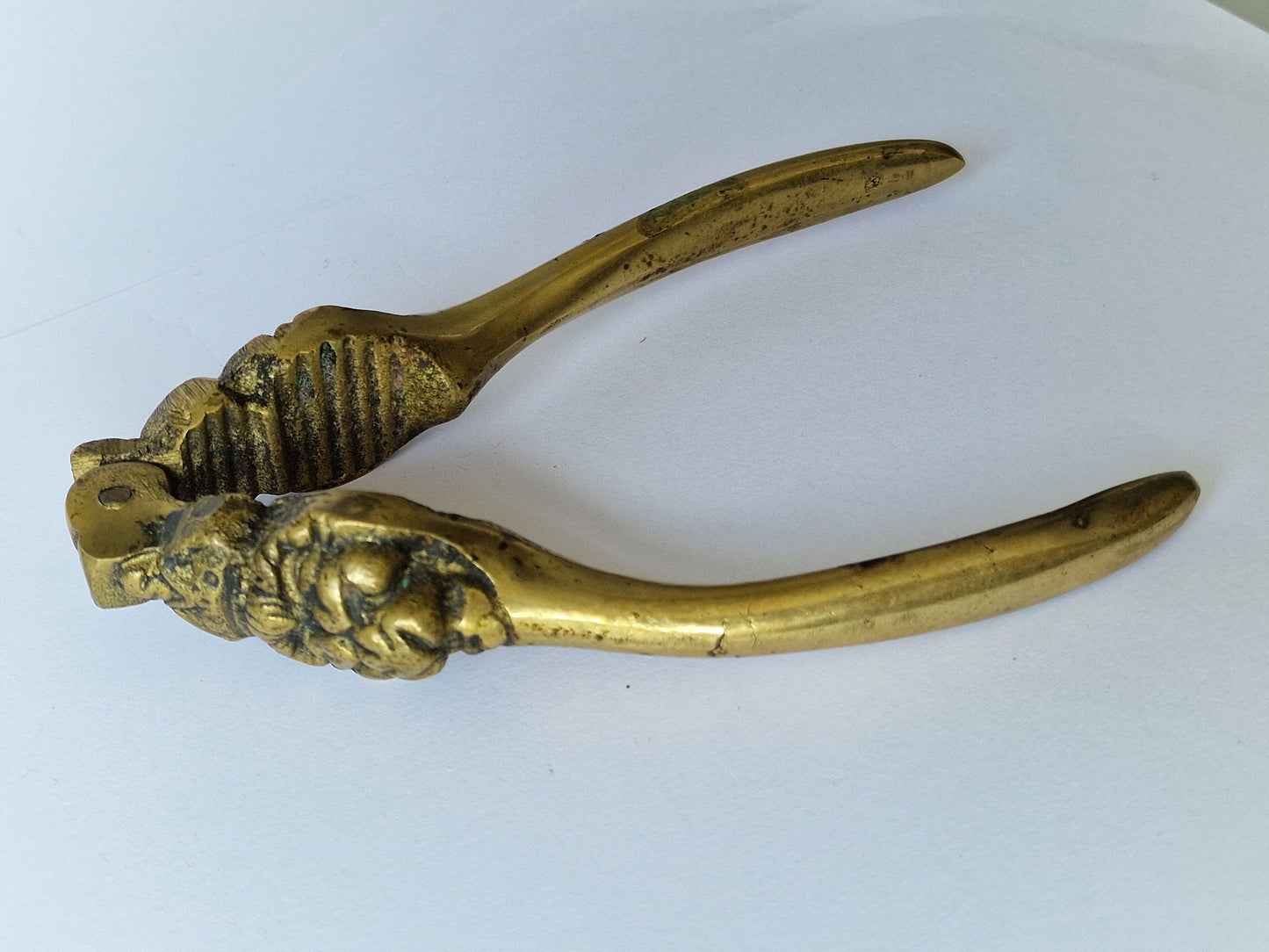 antique lionhead NUTCRACKER brass, 19th