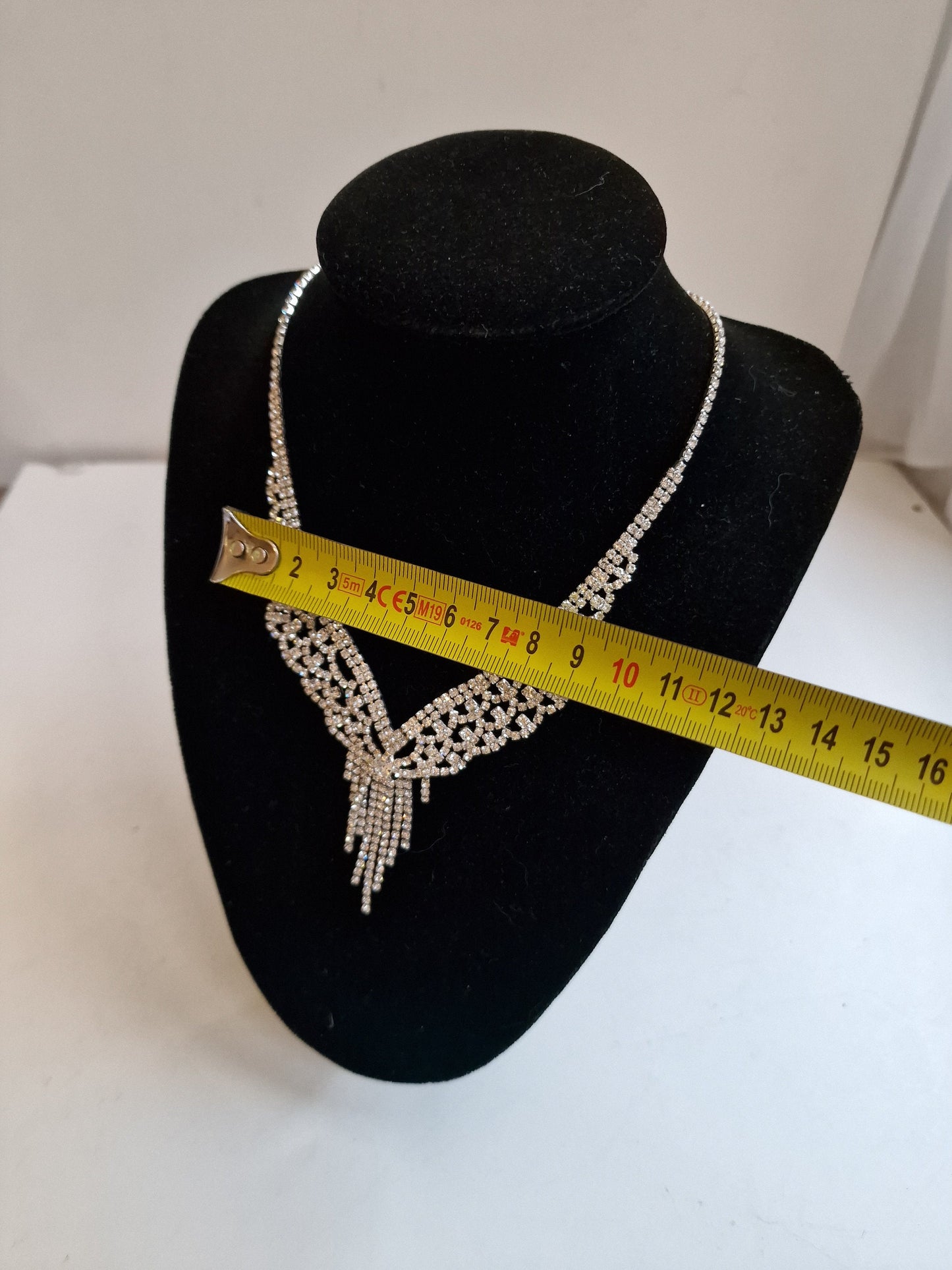Joan Rivers Silver Rhinestone Bridal Statement Necklace