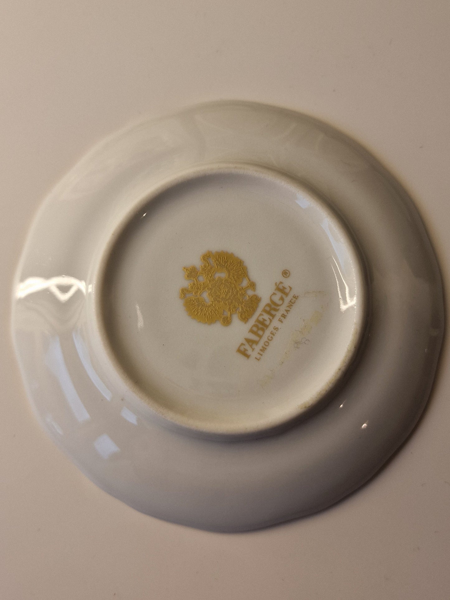 Porcelain Gilt Faberge Imperial Egg Dish, Limoges Jewelry Bowl