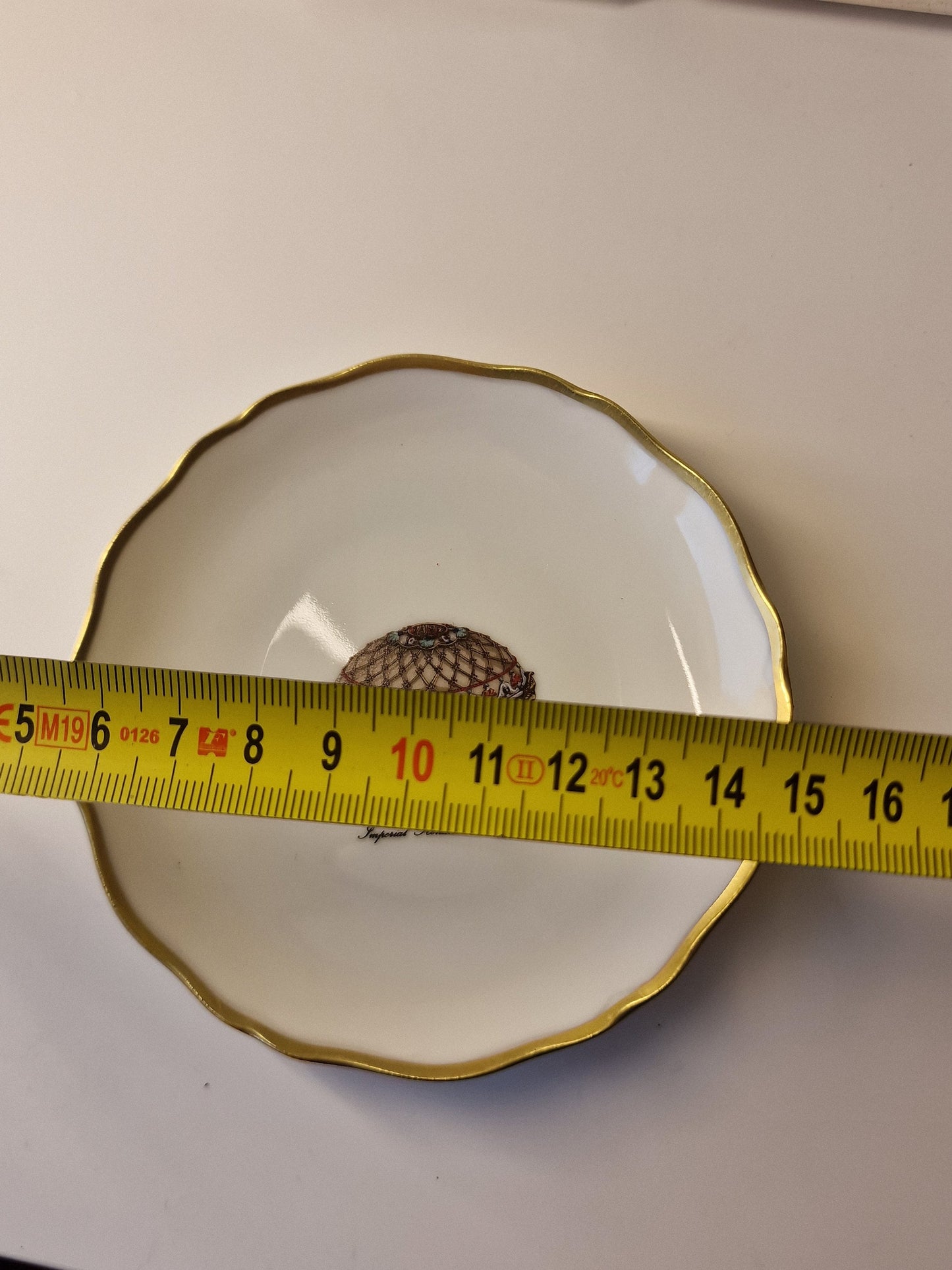 Porcelain Faberge Egg Jewelry Dish, Gilt Limoges, Marked