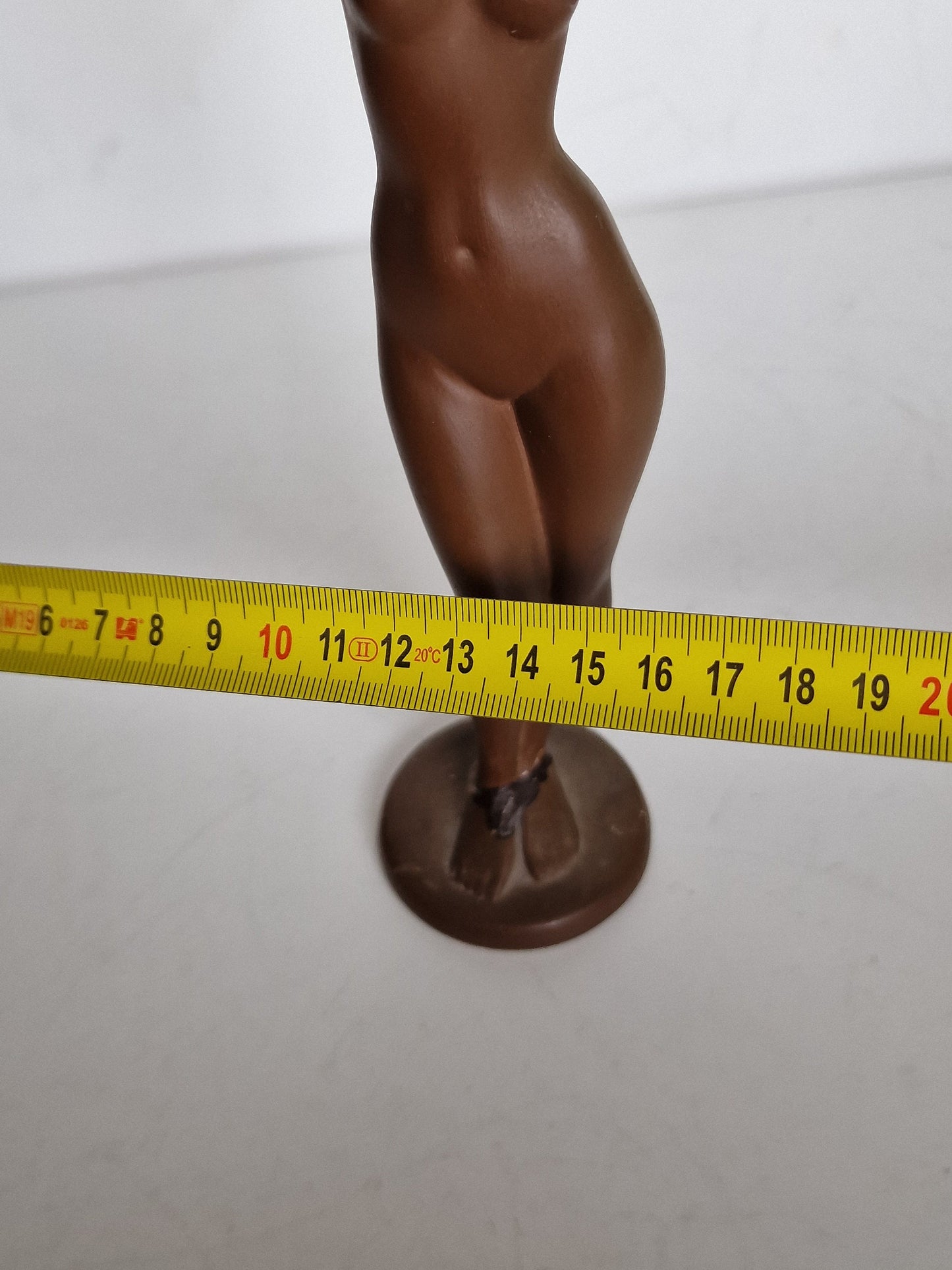 Vintage design sculpture - tretchikoff style - Brown nude typical 60s lady figure, exotic lady