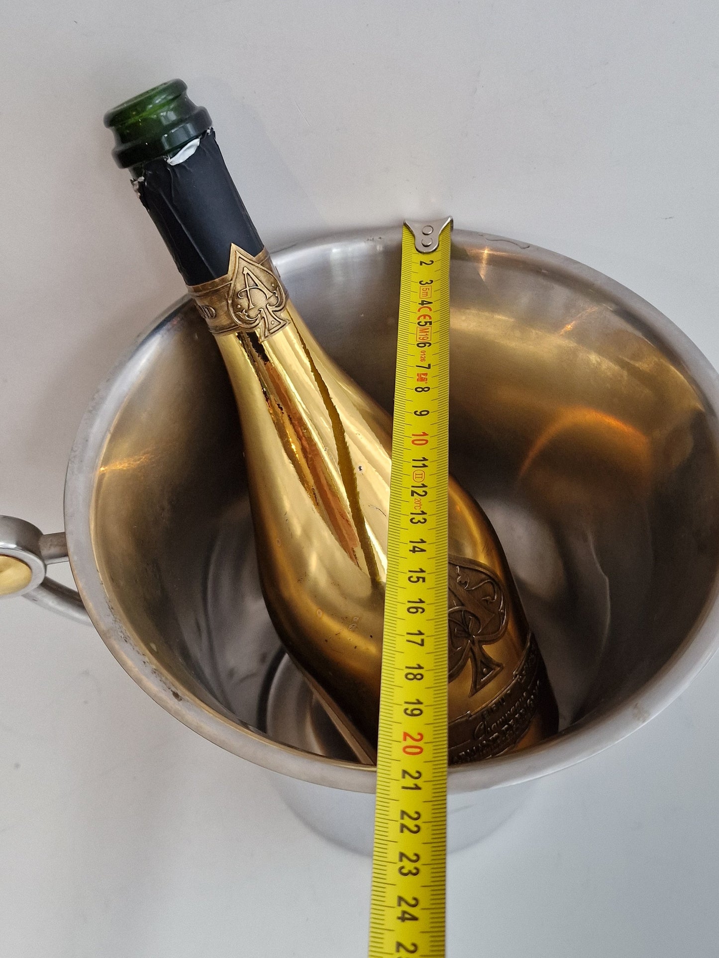 WMF Chrome & Brass Champagne Cooler, French Luxe ice bucket