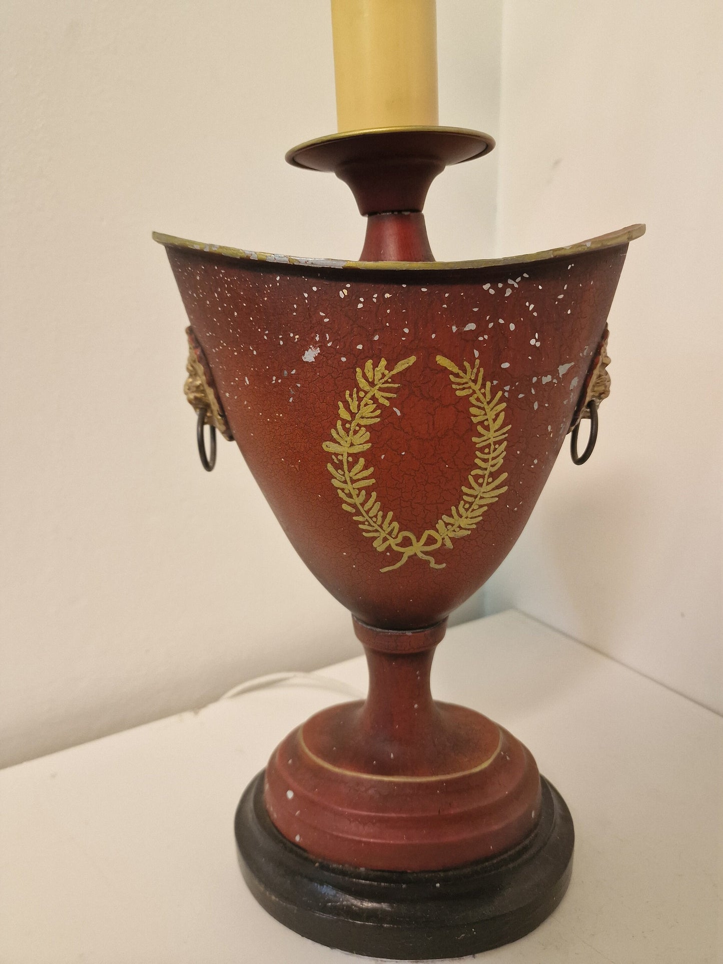 French Art Nouveau Table Lamp, Antique Kastanje, Circa 1910-1920