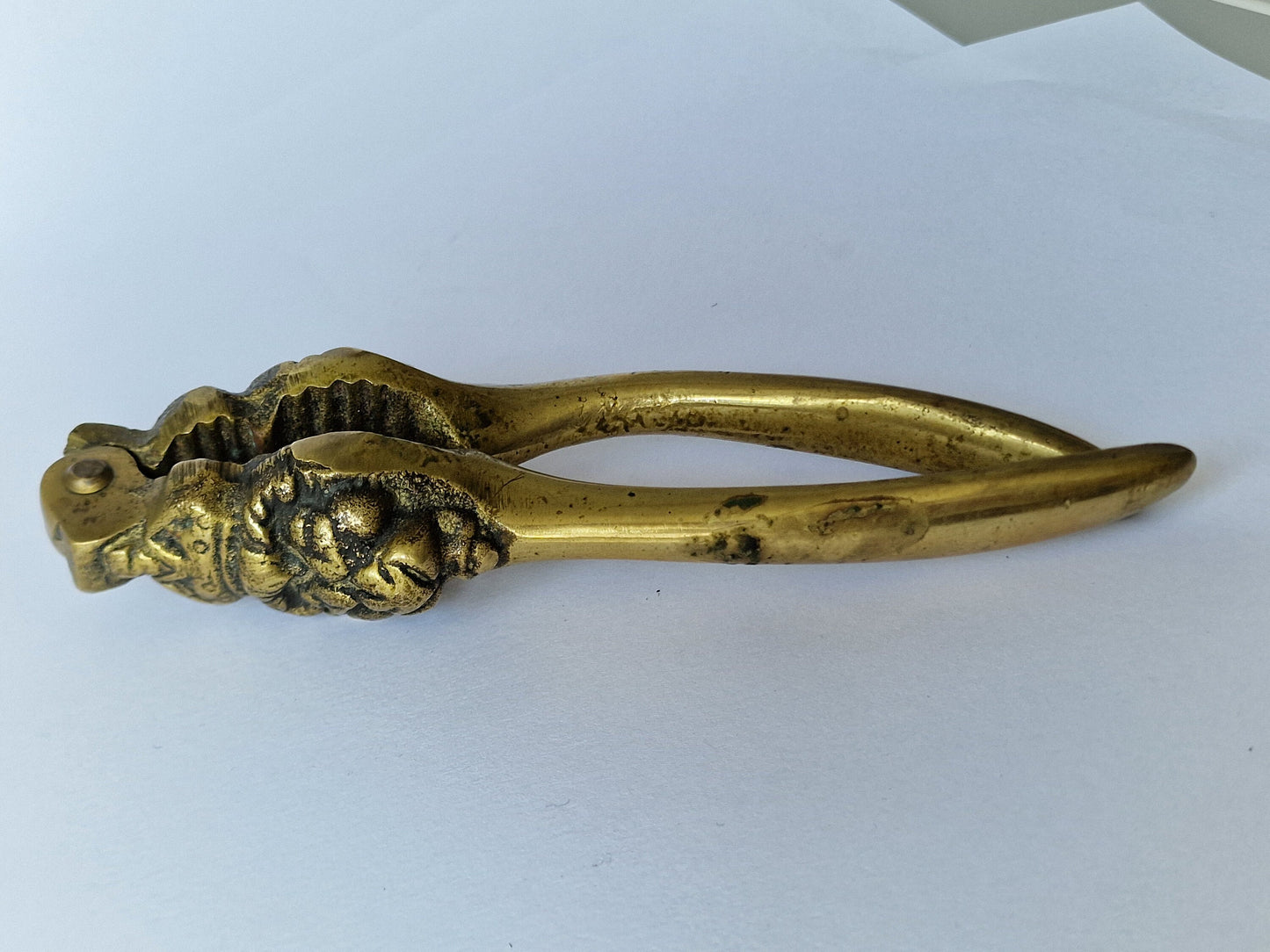 antique lionhead NUTCRACKER brass, 19th