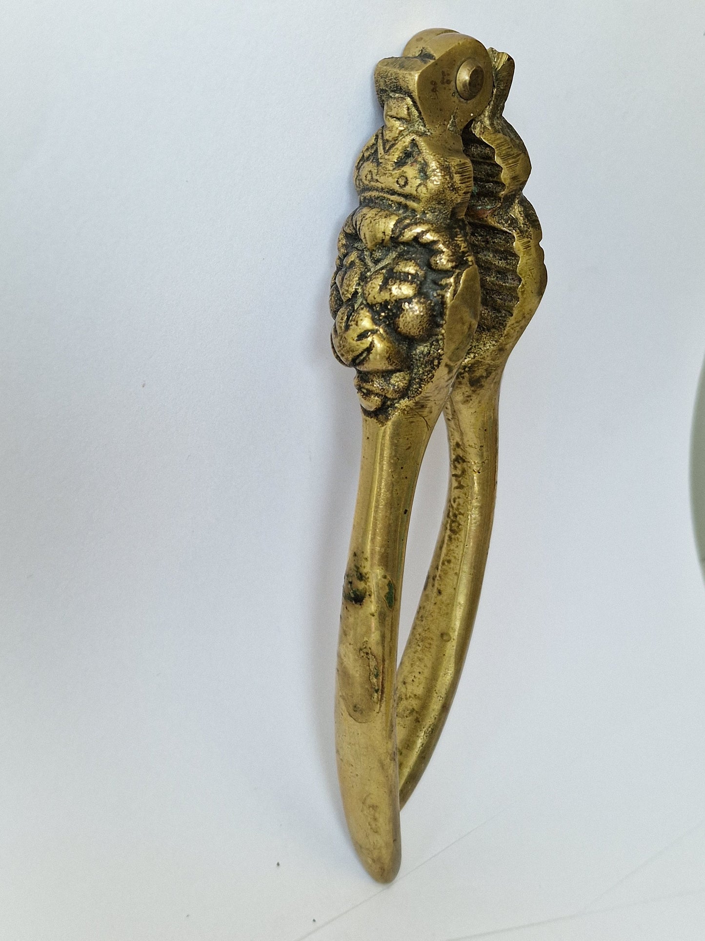 antique lionhead NUTCRACKER brass, 19th