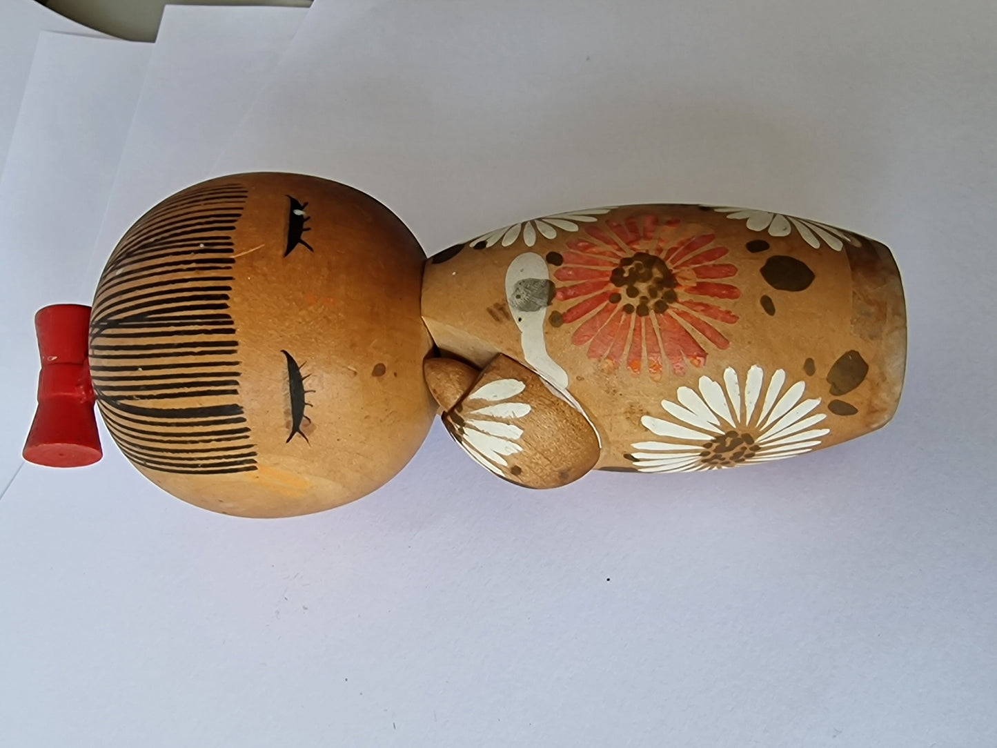 Vintage Showa Kokeshi Doll, Japanese Wood Folk Art