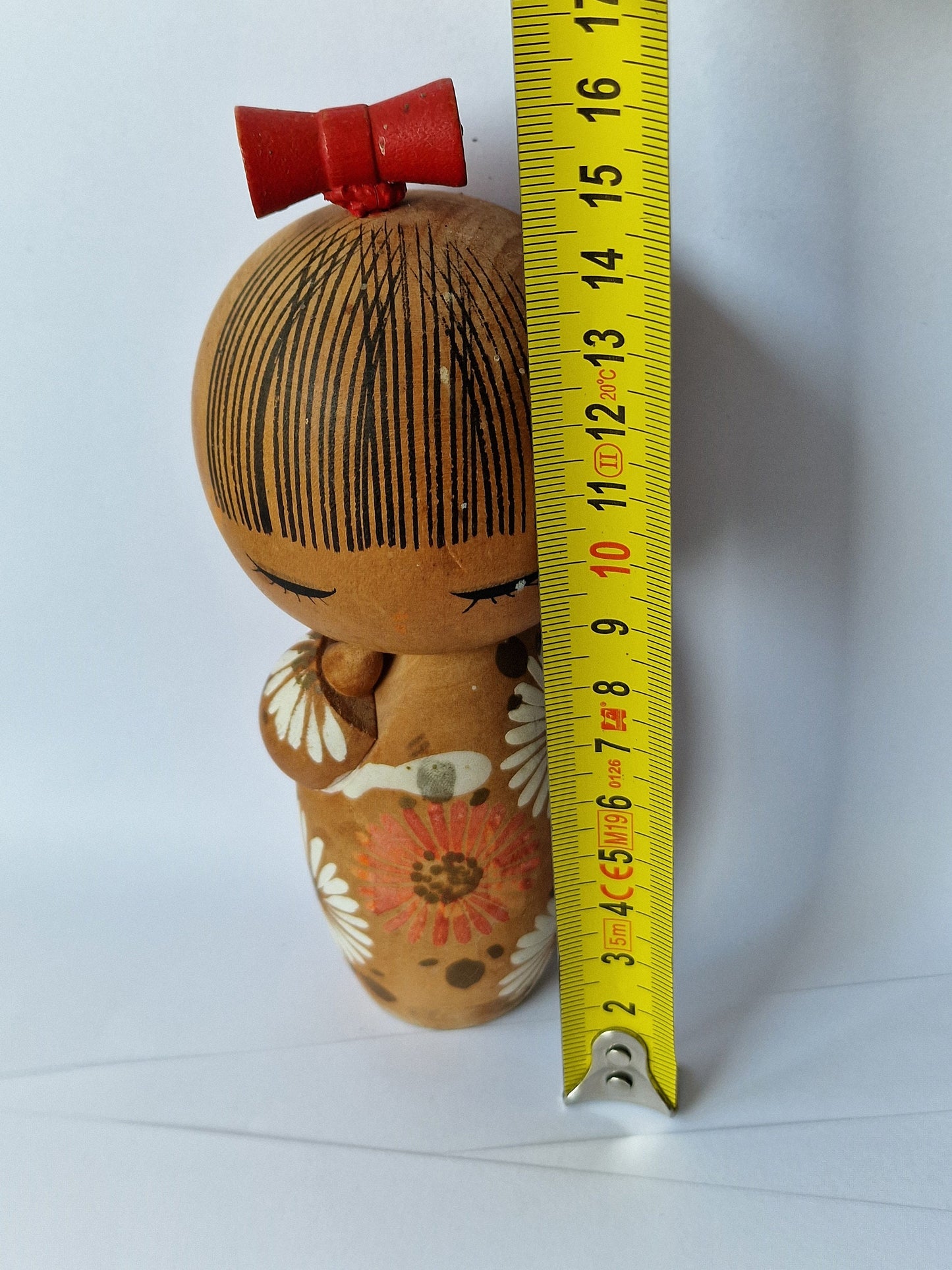 Vintage Showa Kokeshi Doll, Japanese Wood Folk Art