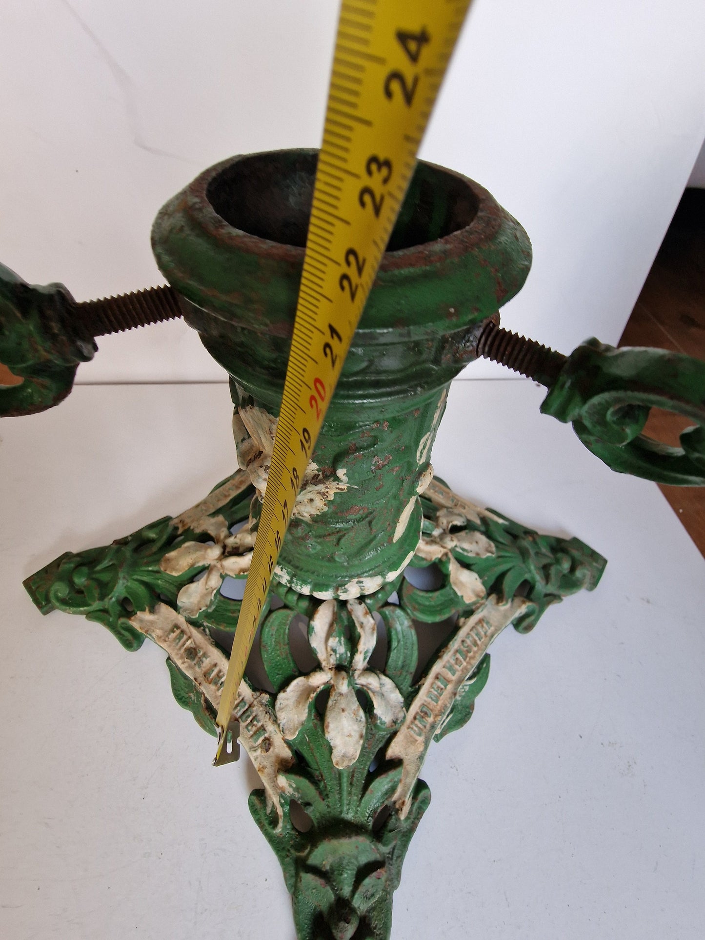 Antique Austrian Art Nouveau Cast Iron Christmas Tree Stand