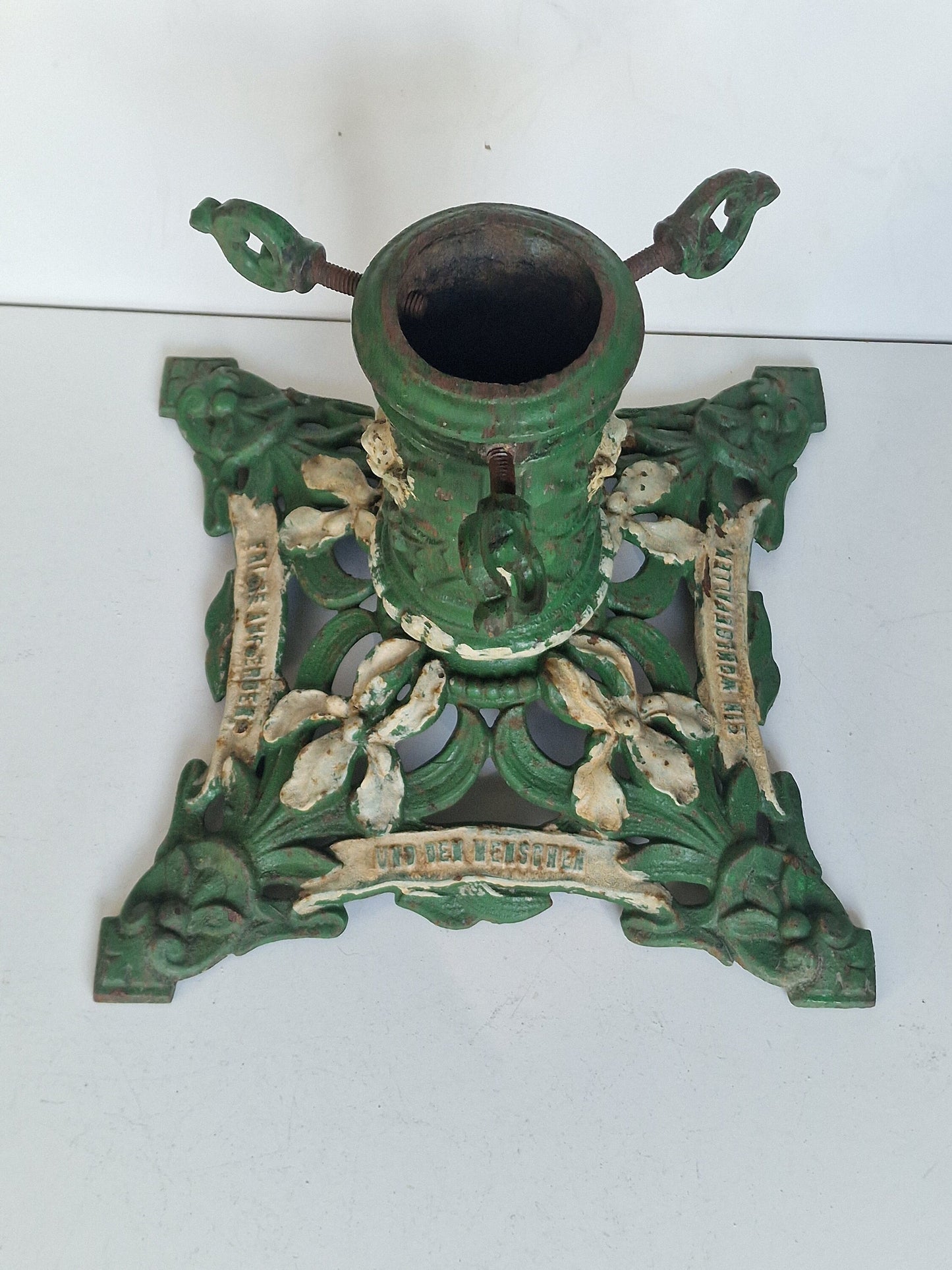 Antique Austrian Art Nouveau Cast Iron Christmas Tree Stand