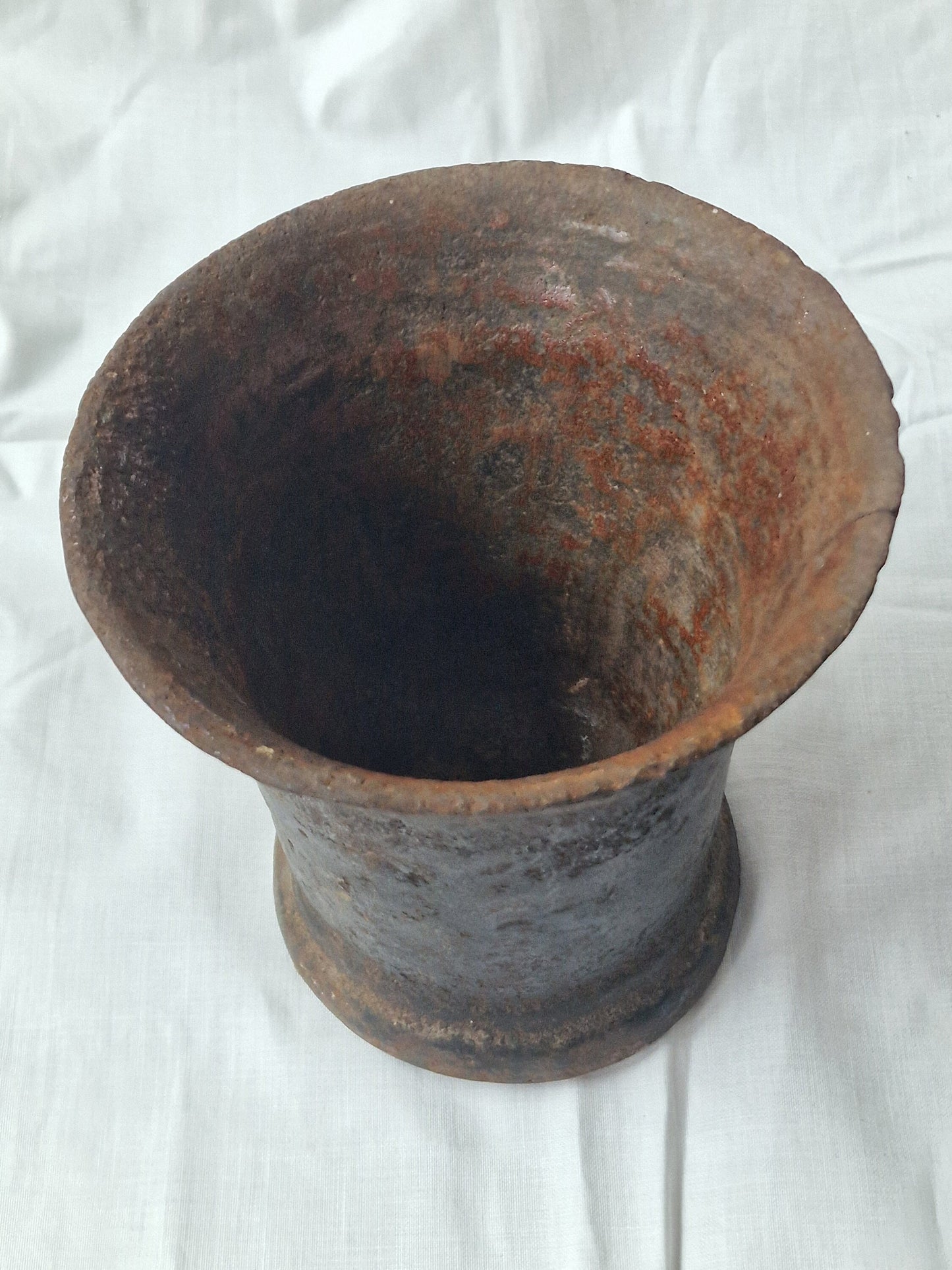 antique european mortar, middelages, 16th century, rare, vijzel antiek, iron