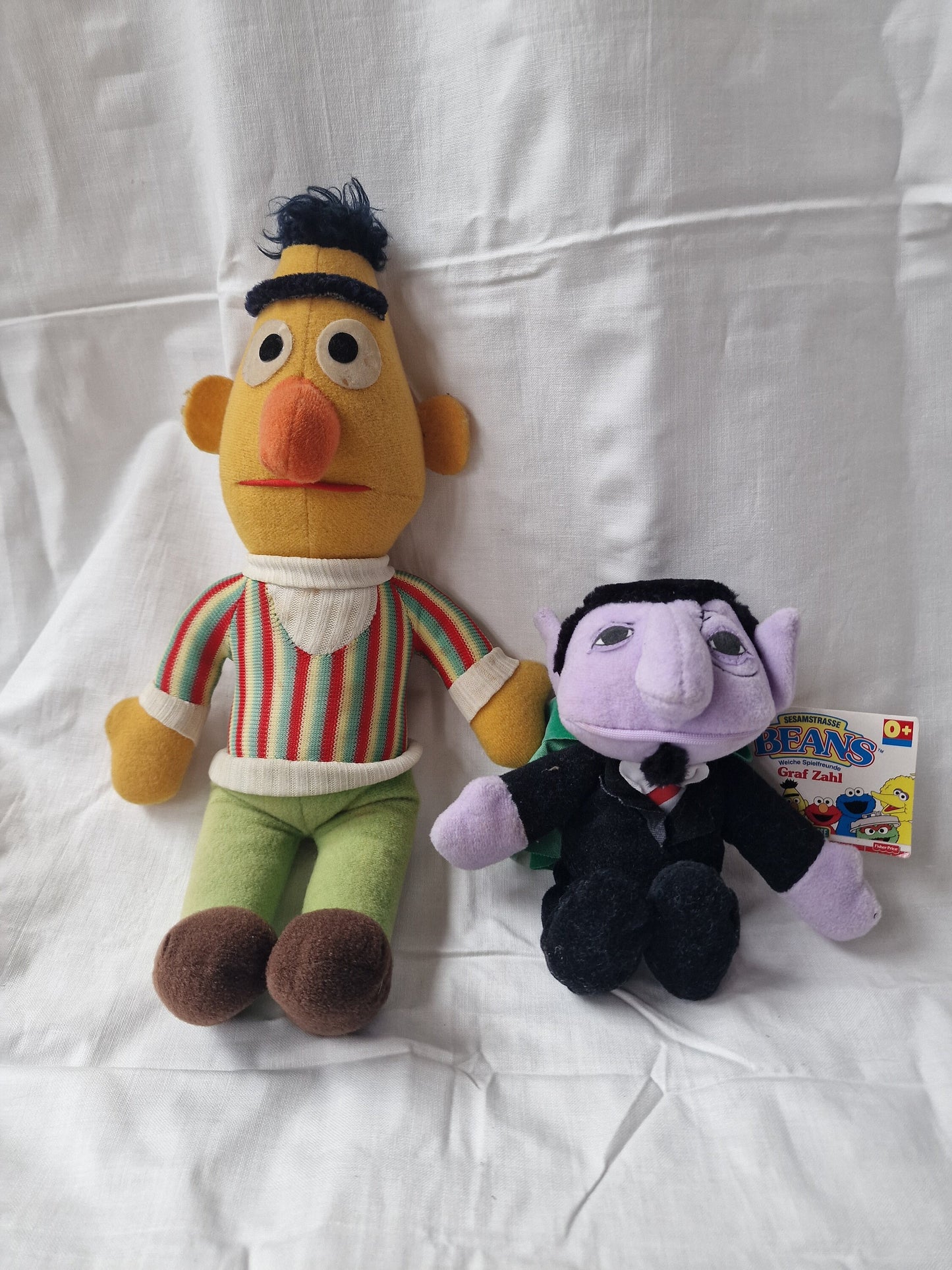 the Count and Bert Sesame street muppets dolls vintage graf zahl retired vintage