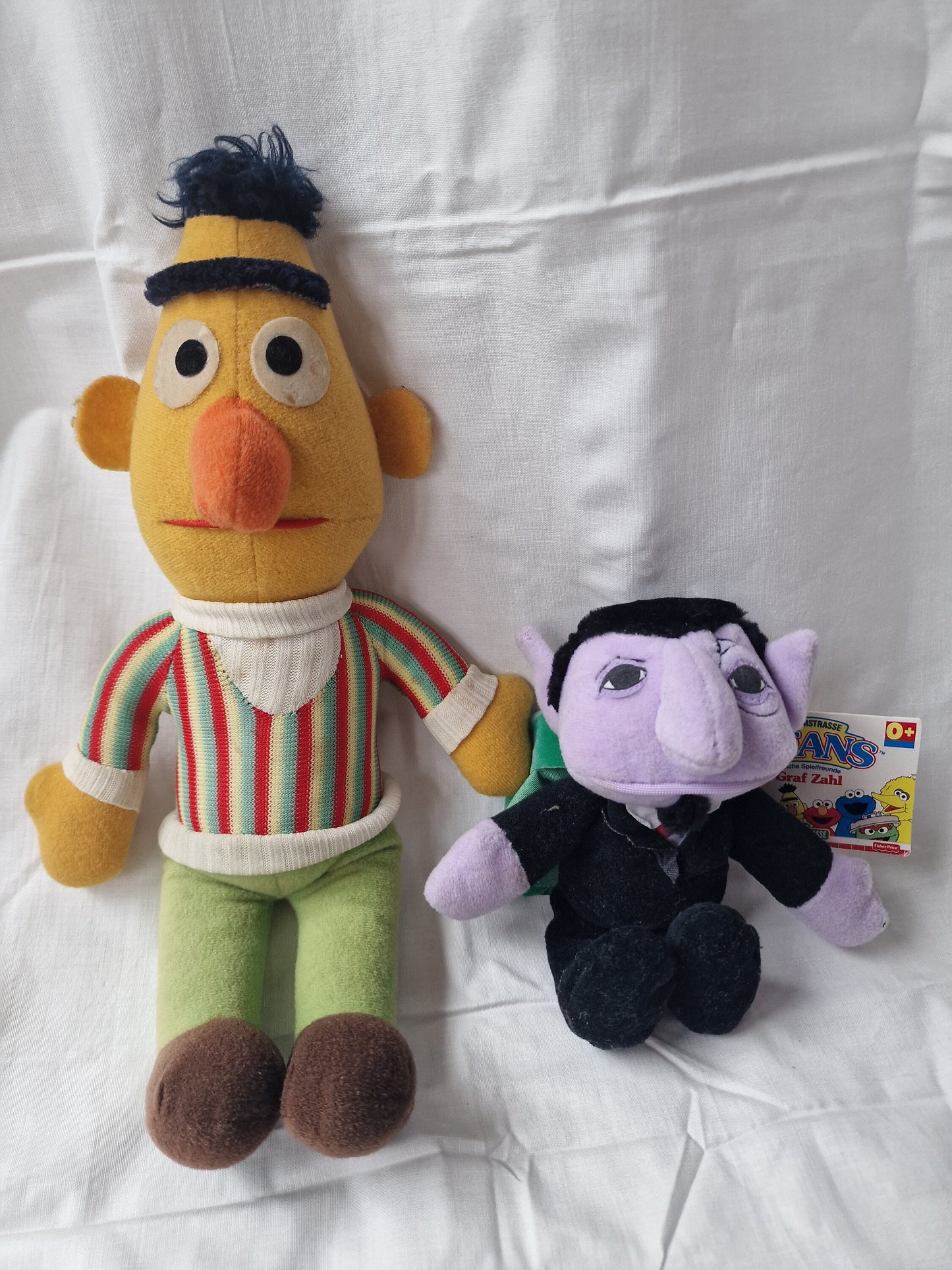 the Count and Bert Sesame street muppets dolls vintage graf zahl retired vintage