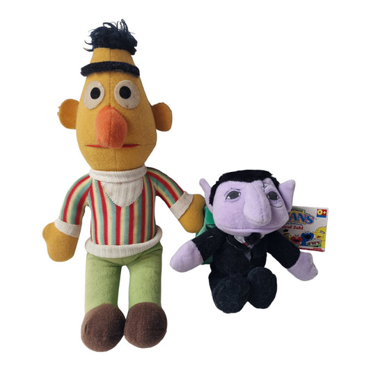 the Count and Bert Sesame street muppets dolls vintage graf zahl retired vintage