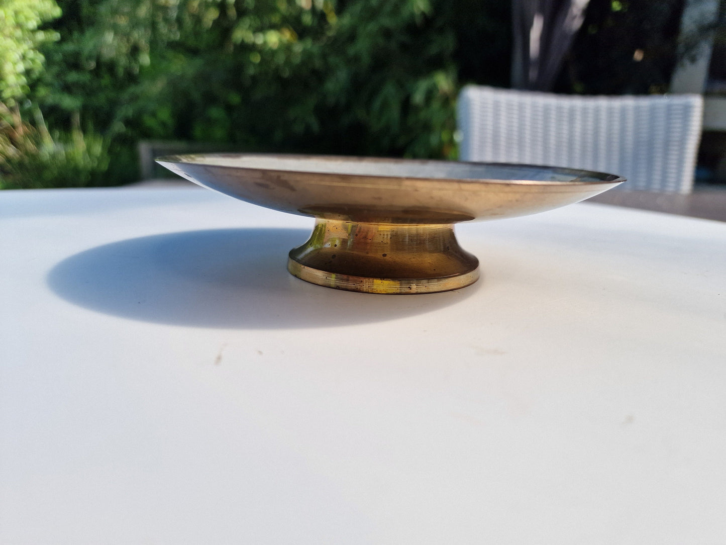 Vintage Cloisonne Owl Bowl, Copper Footed Dish, 20th Century