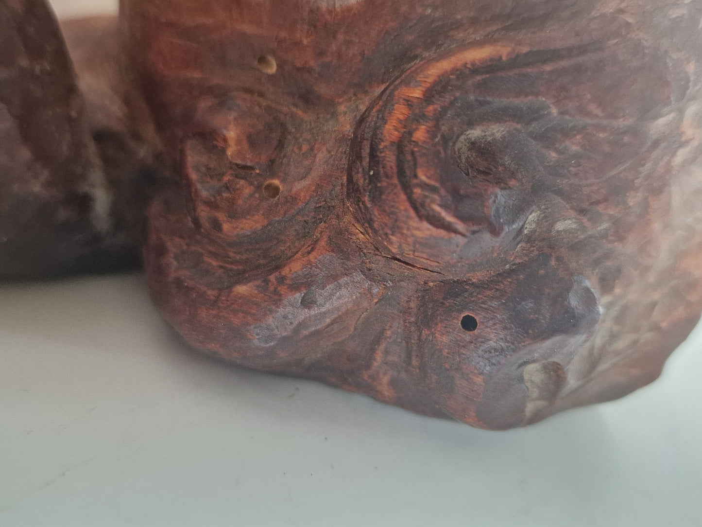 Handgesneden oud hout Angel Putto Cherub Duo, Beierse volkskunst antiek