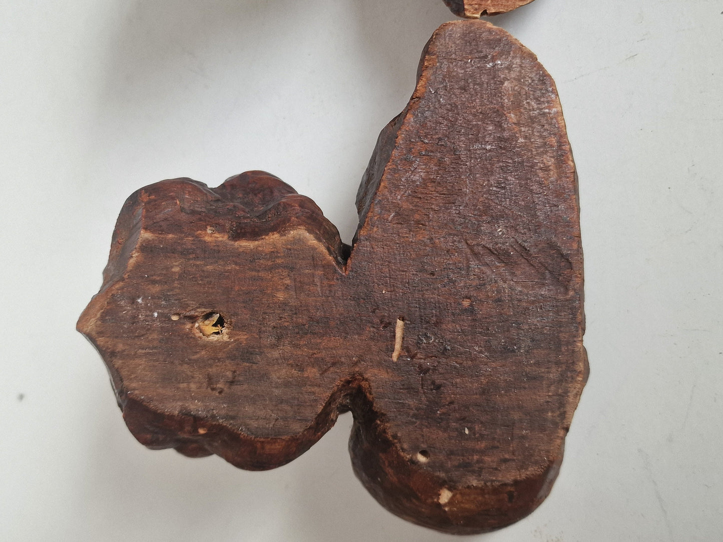 Handgesneden oud hout Angel Putto Cherub Duo, Beierse volkskunst antiek