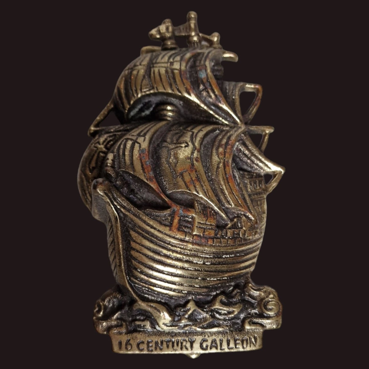 Bronze Galleon Doorknocker - Antique Ship Garden Bell