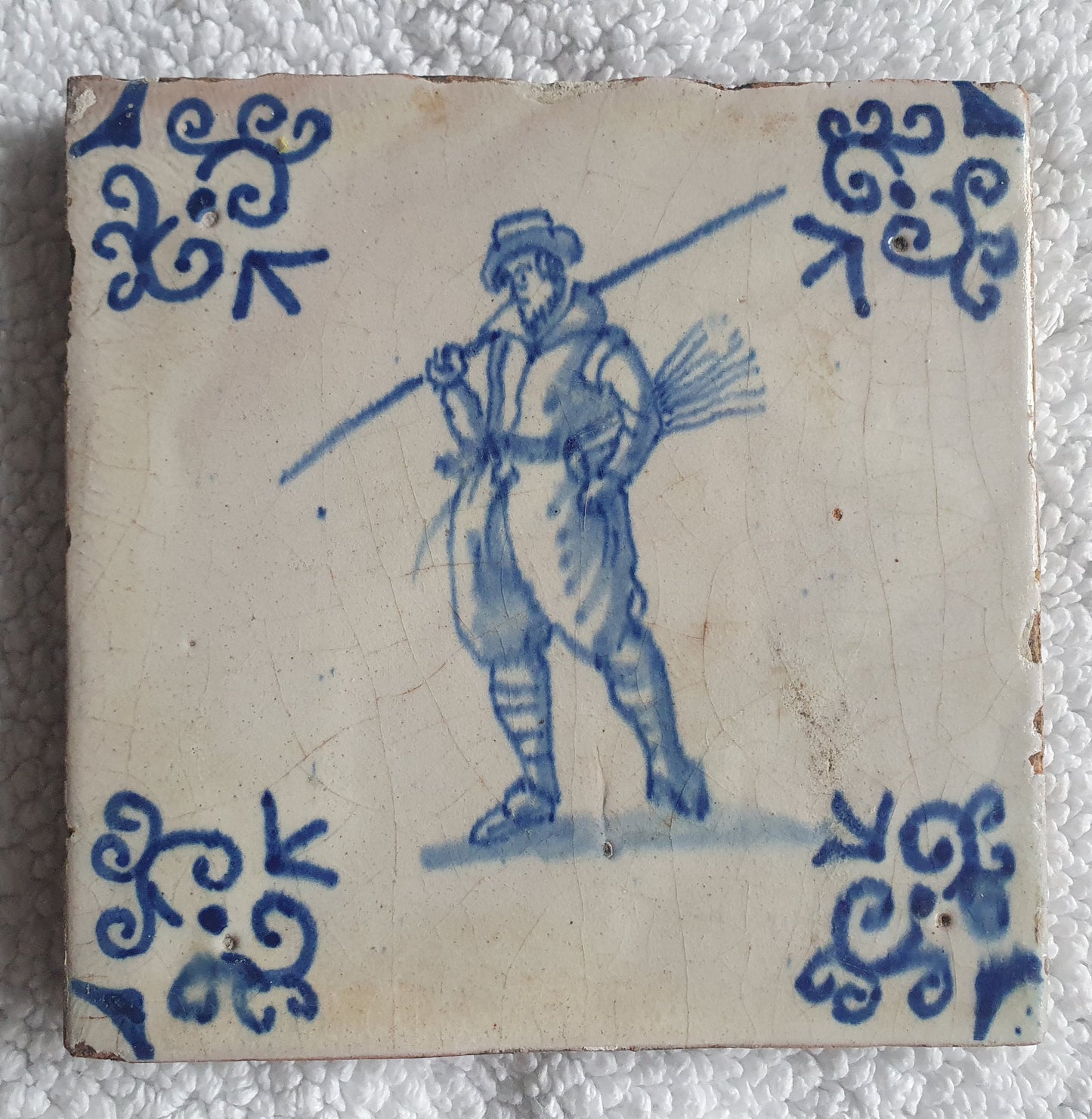 Antique Delft Tile, 17th Century Dutch Tile, Holland