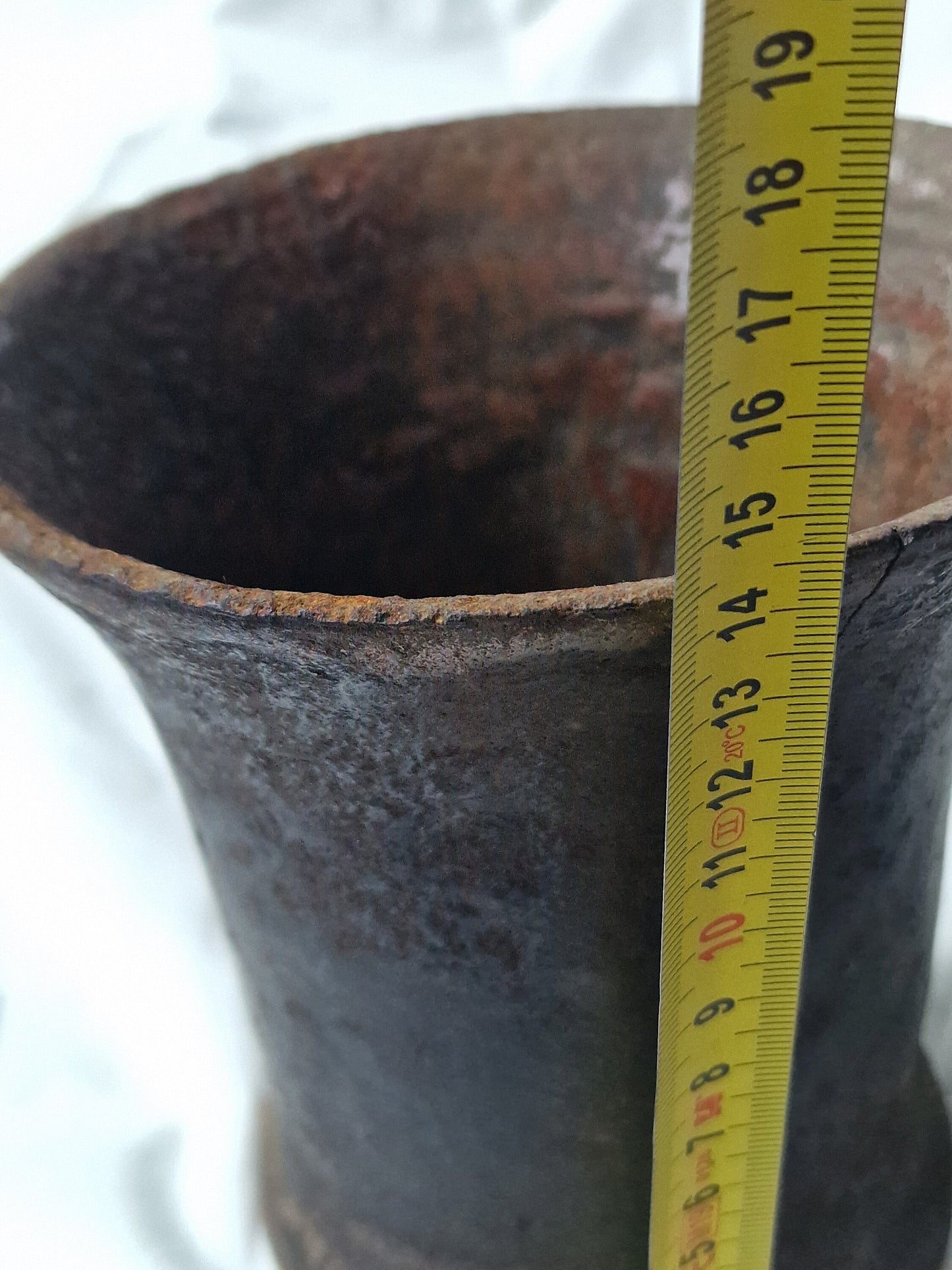 antique european mortar, middelages, 16th century, rare, vijzel antiek, iron
