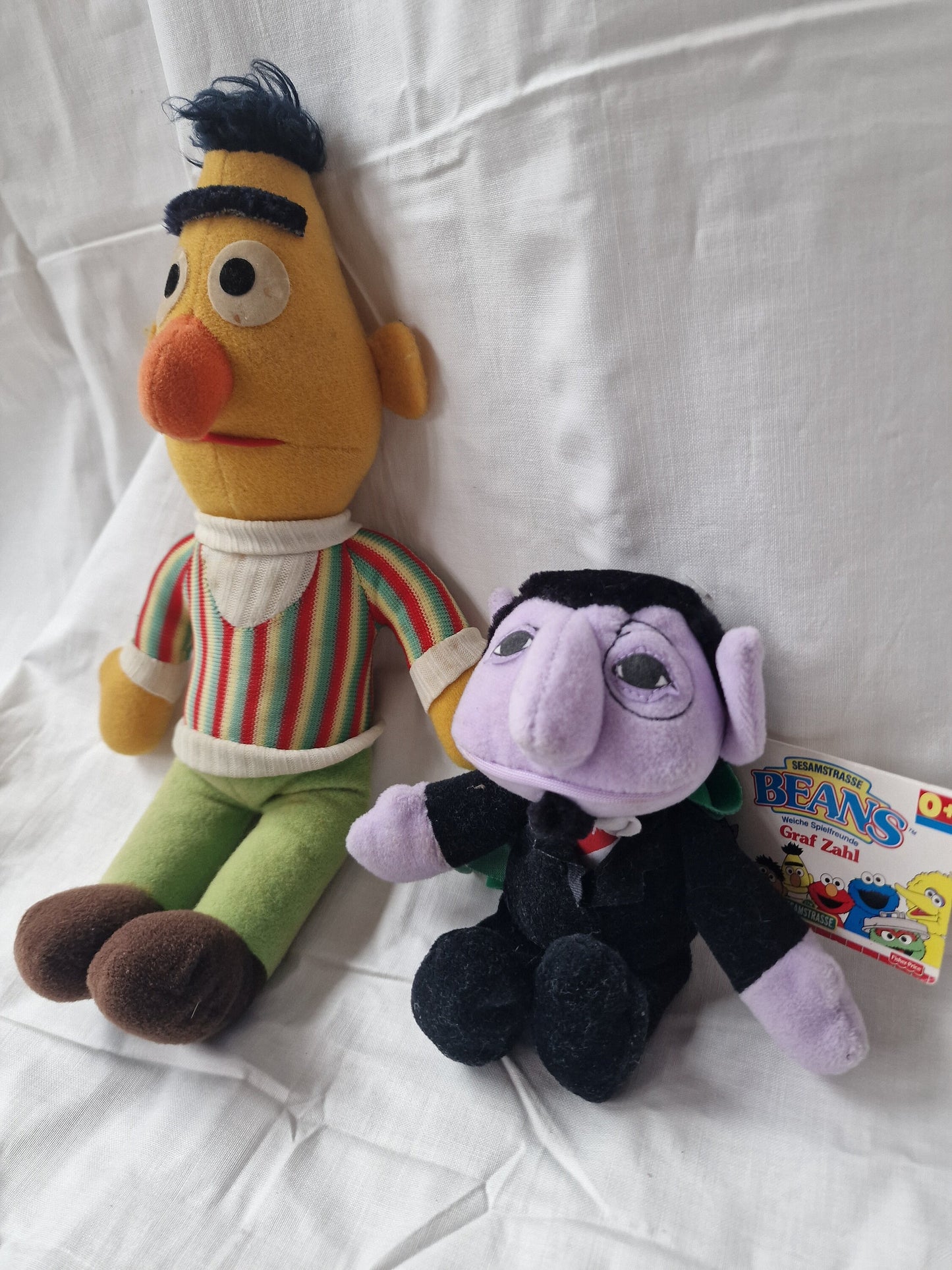 the Count and Bert Sesame street muppets dolls vintage graf zahl retired vintage