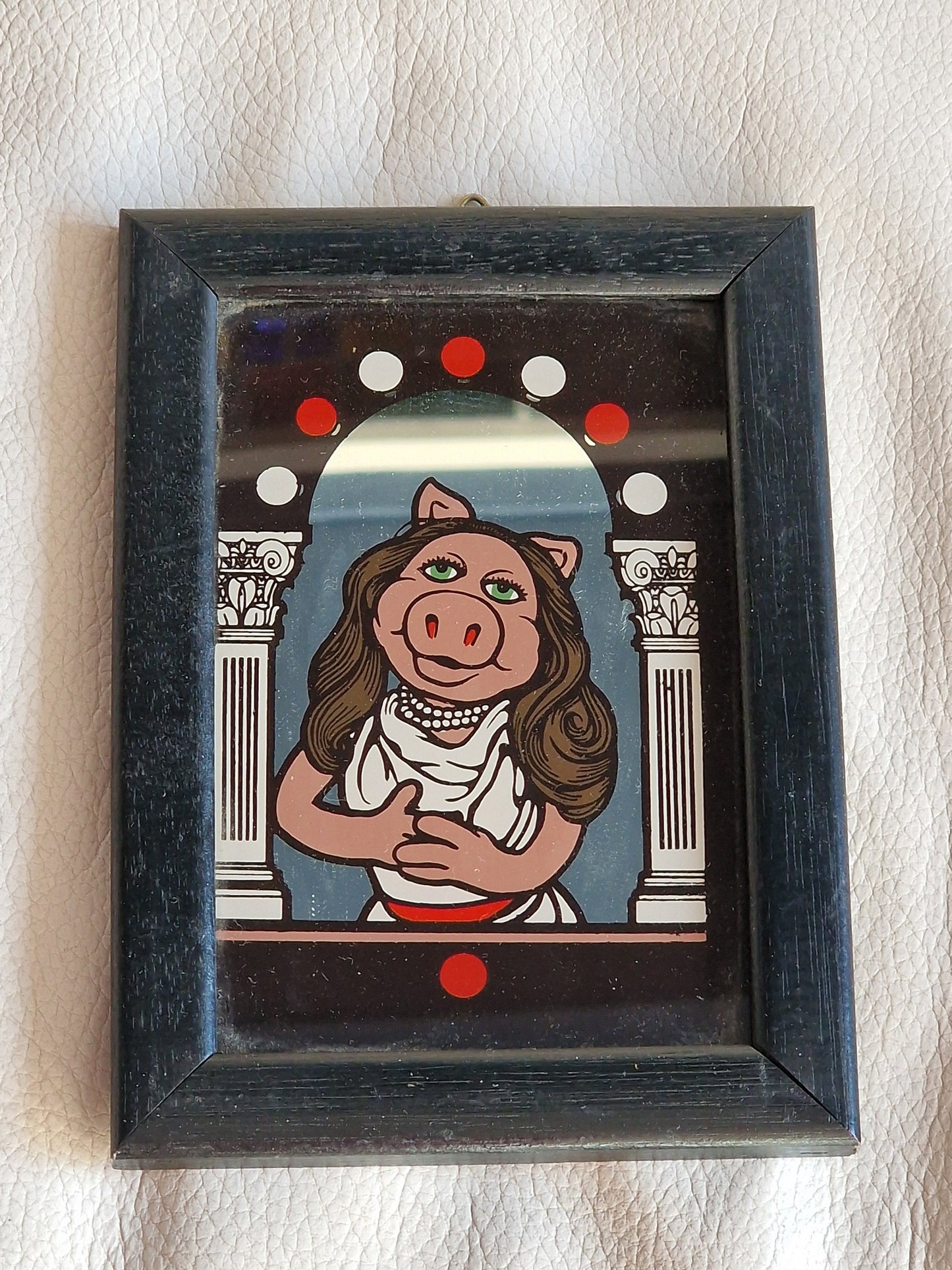 Vintage Muppet Show Mirrors, Miss Piggy and Fozzie Bear, 1980s