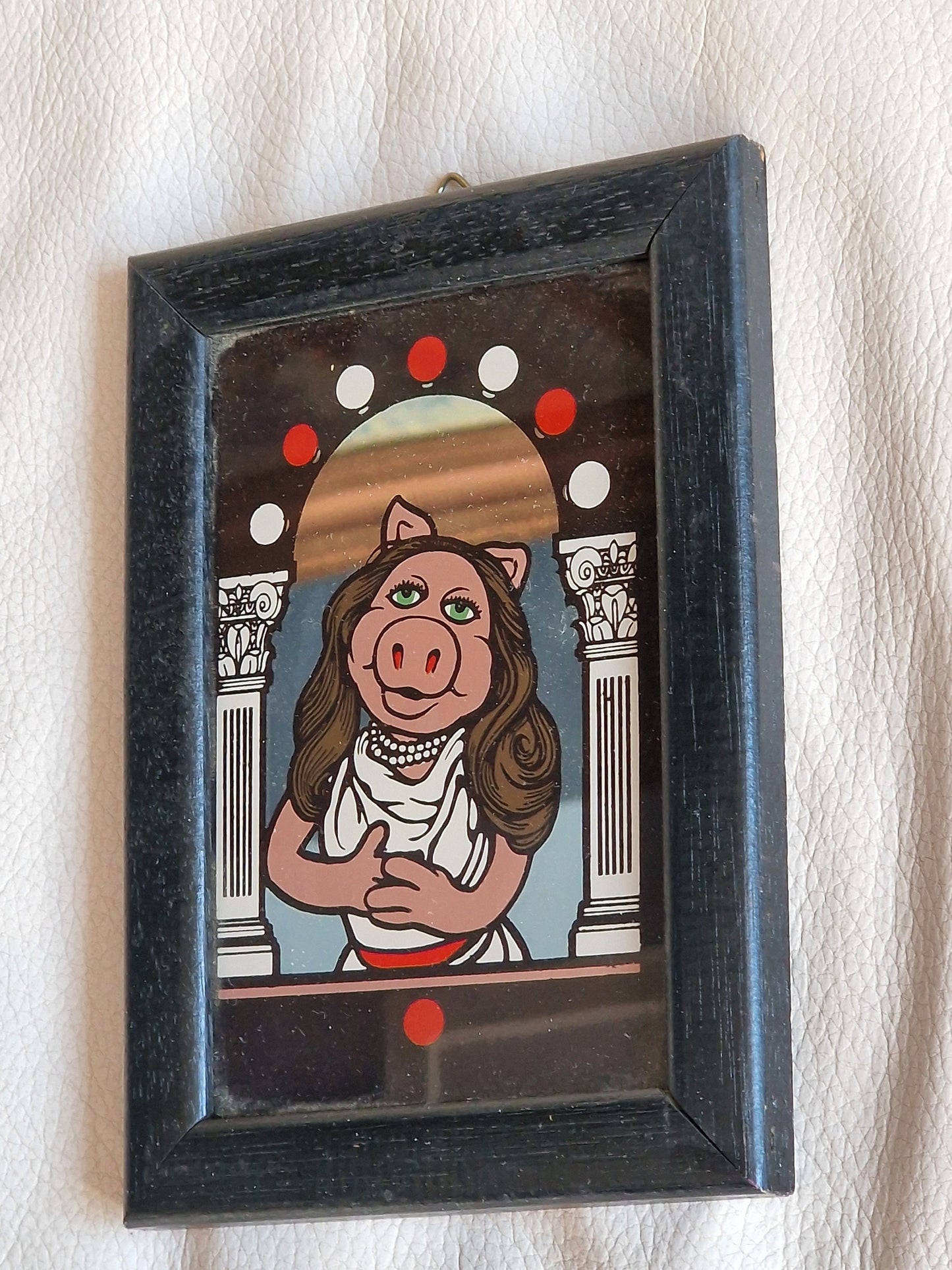 Vintage Muppet Show Mirrors, Miss Piggy and Fozzie Bear, 1980s